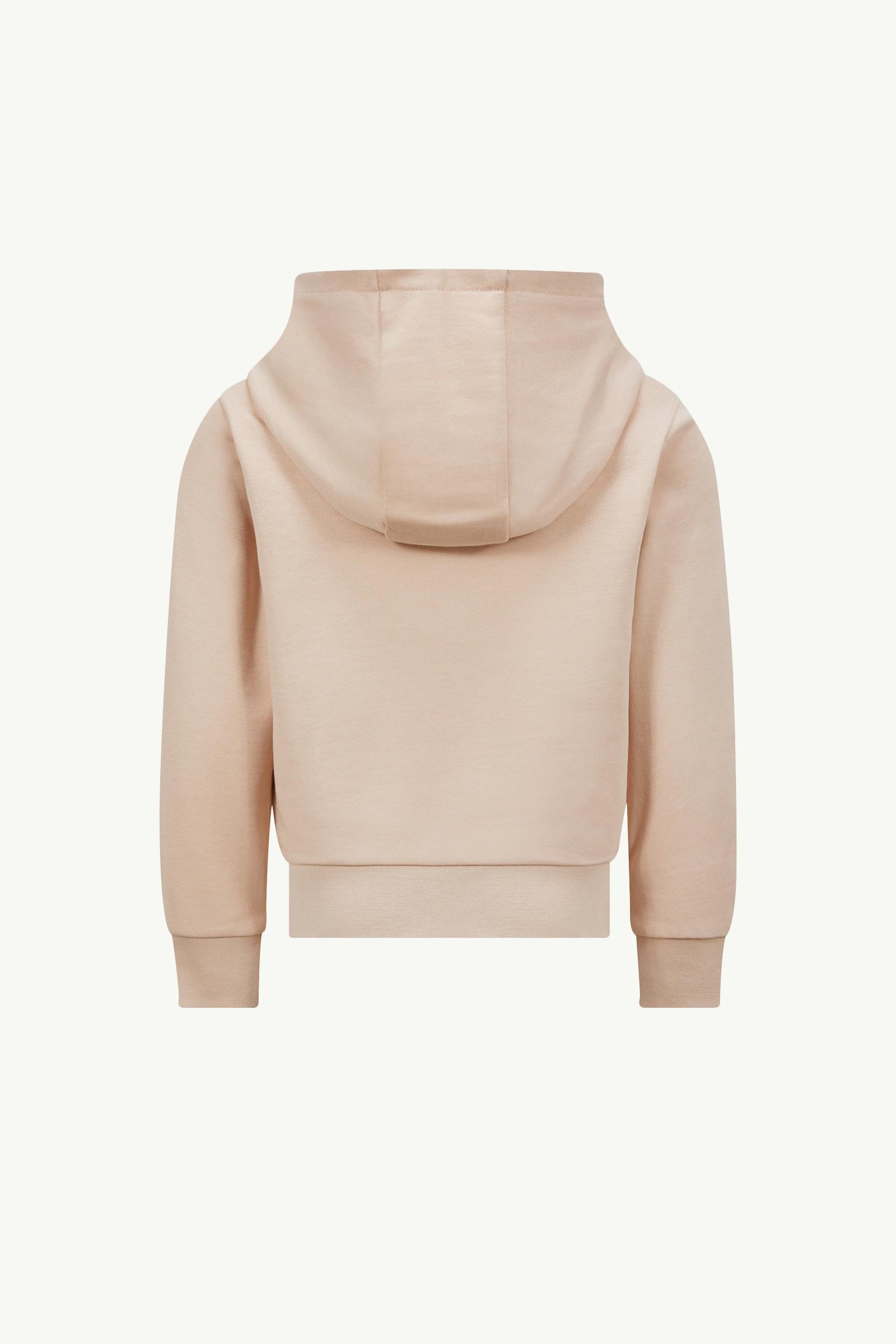Embroidered Tonal Logo Cotton Hoodie Girl Light Pink Moncler 1
