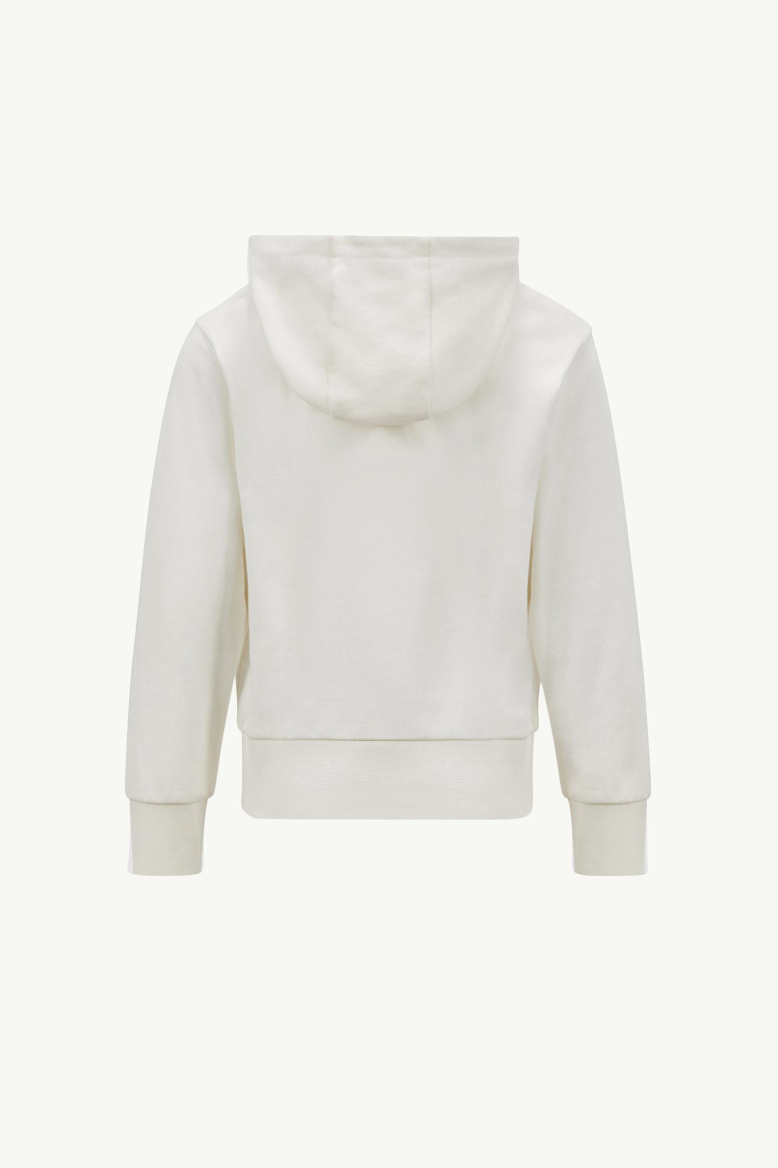 Logo Cotton Hoodie Boy White Moncler 1