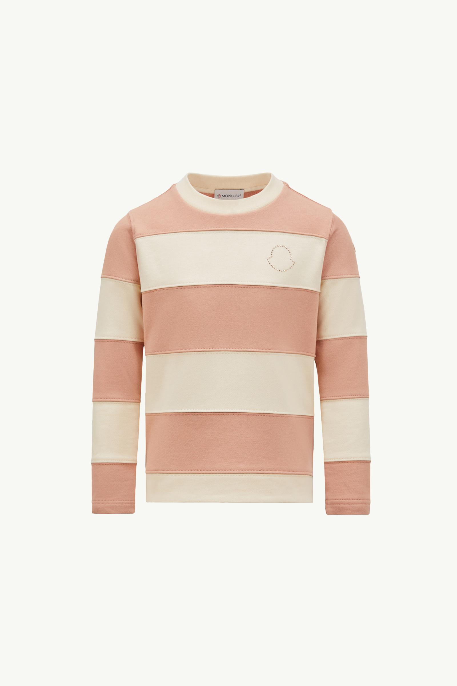 Rhinestones Logo Striped Cotton Sweatshirt_findInBoutique_image