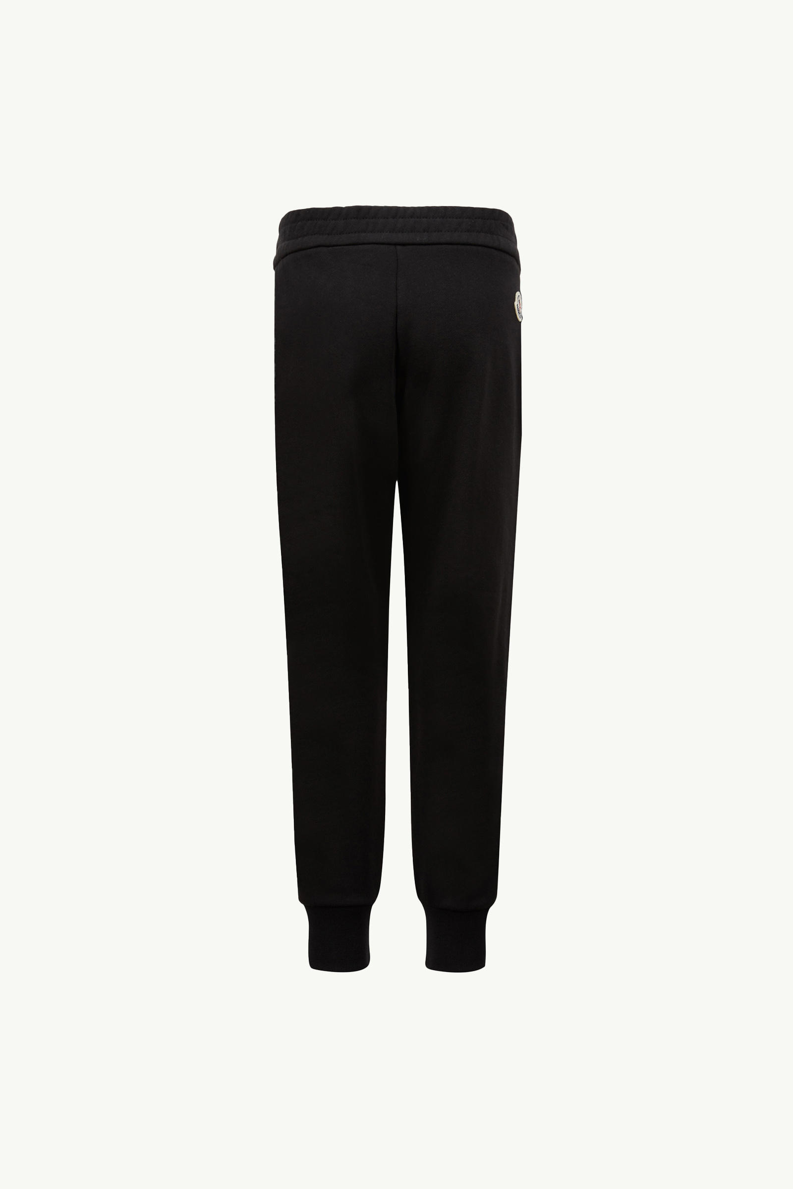 Tricolor-Trimmed Cotton Track Pants Boy Black Moncler 1