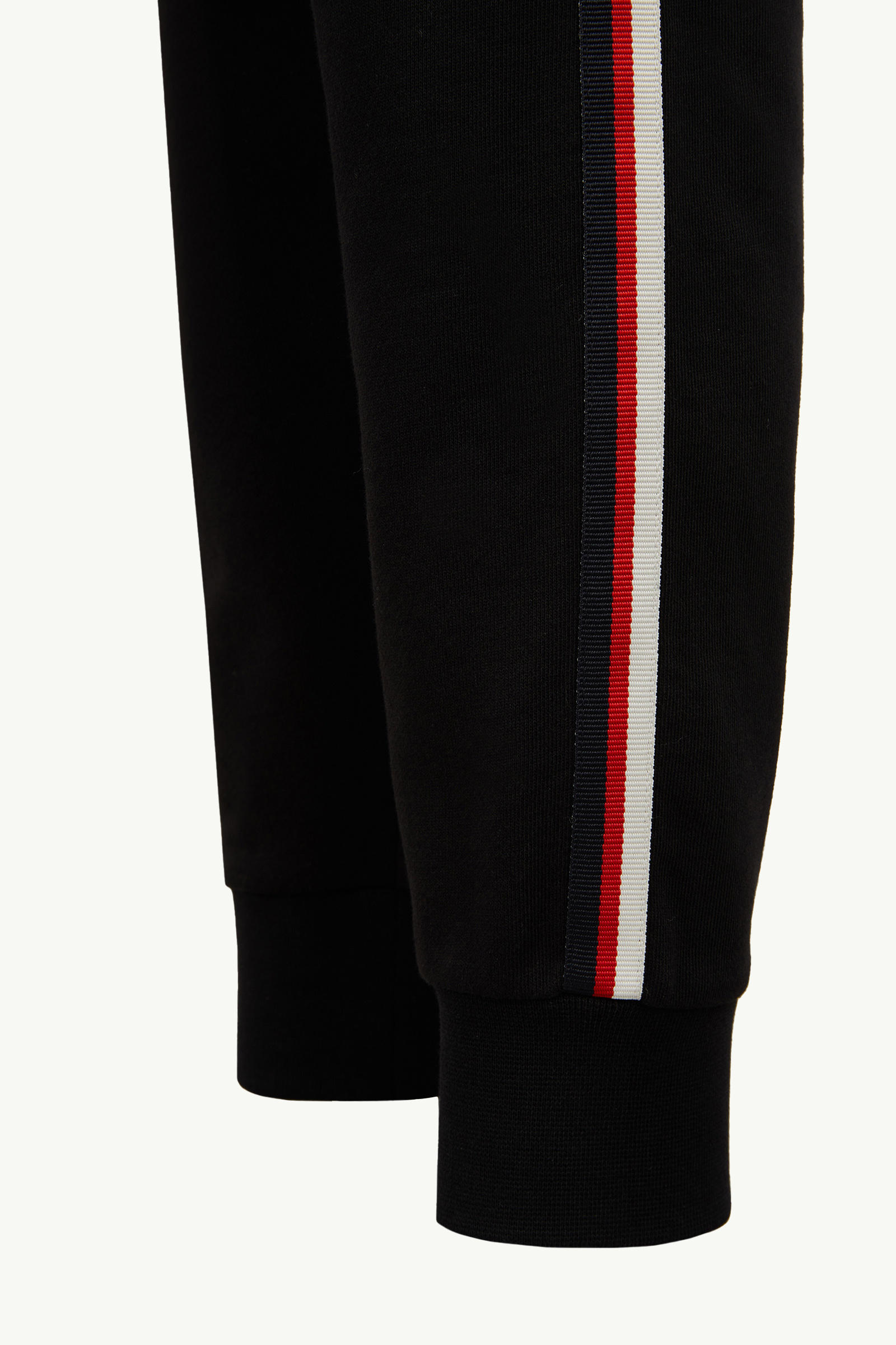Tricolor-Trimmed Cotton Track Pants Boy Black Moncler 2