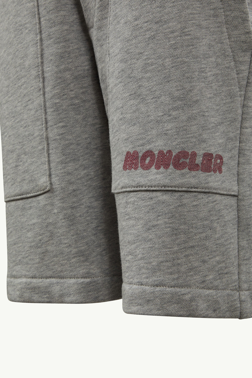 Optical Logo Cotton Shorts Boy Gray Moncler 3
