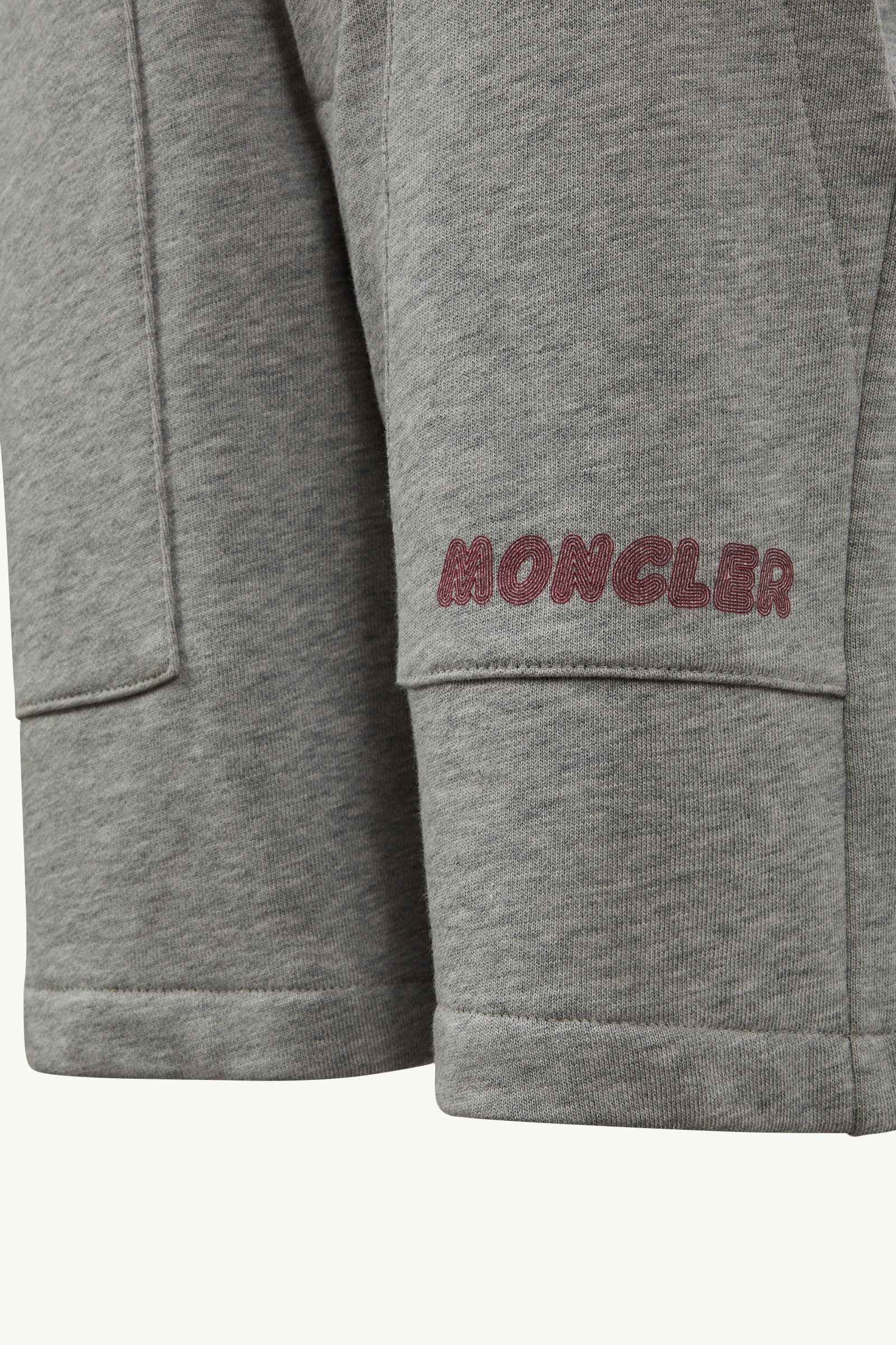 Optical Logo Cotton Shorts Boy Gray Moncler 3