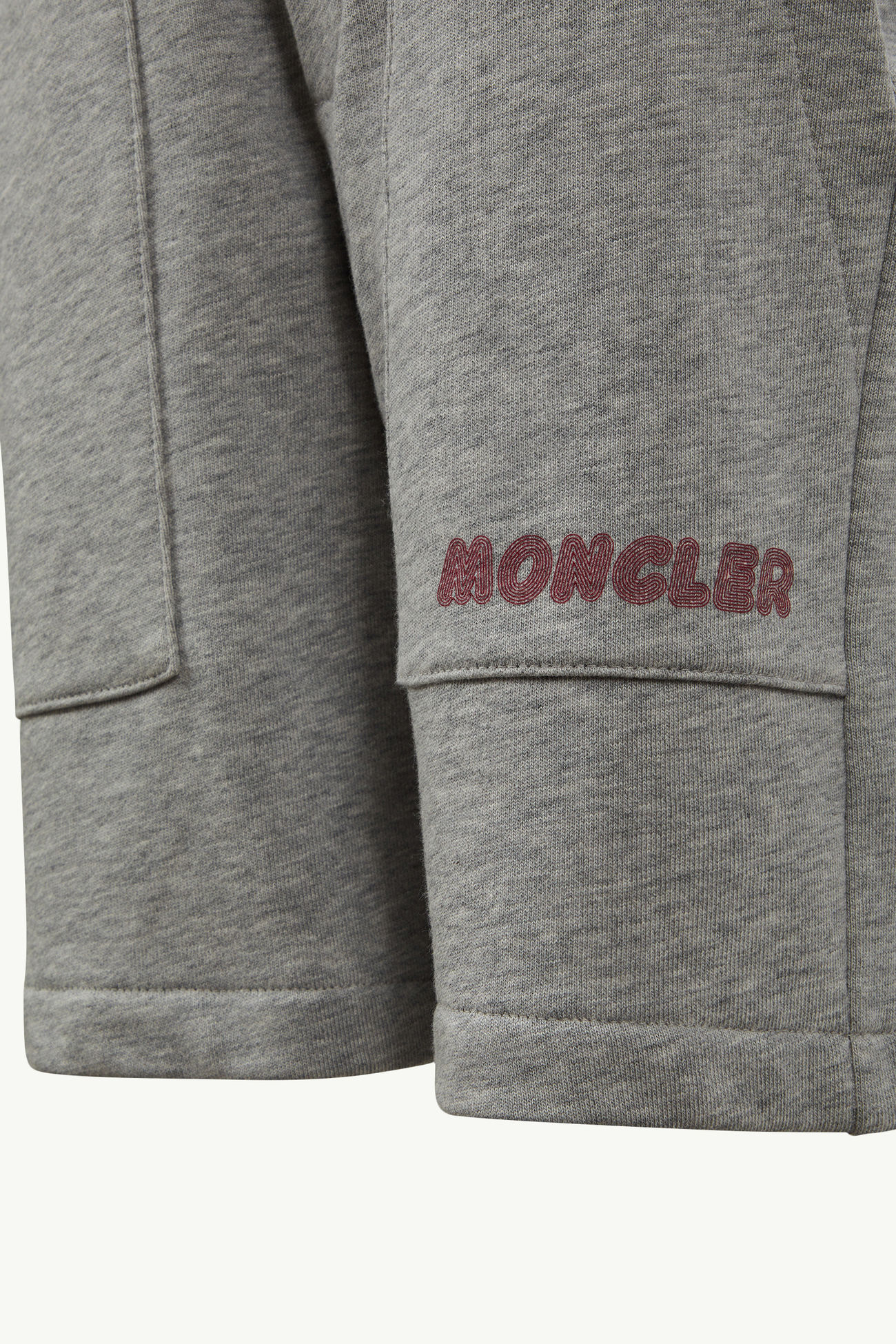 Shorts in cotone con logo effetto ottico Bambino Grigio Moncler 3