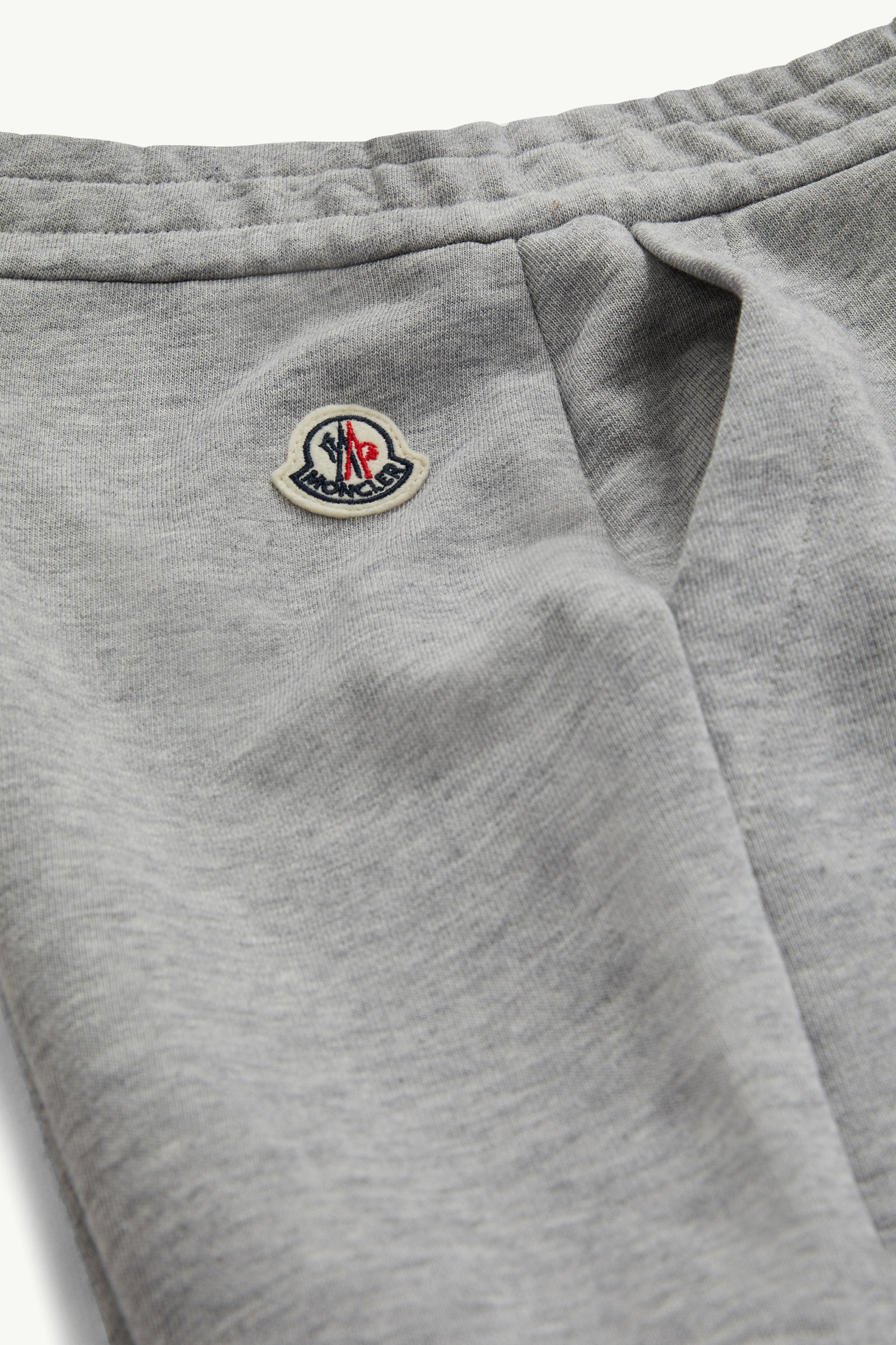 Optical Logo Cotton Shorts Boy Gray Moncler 4