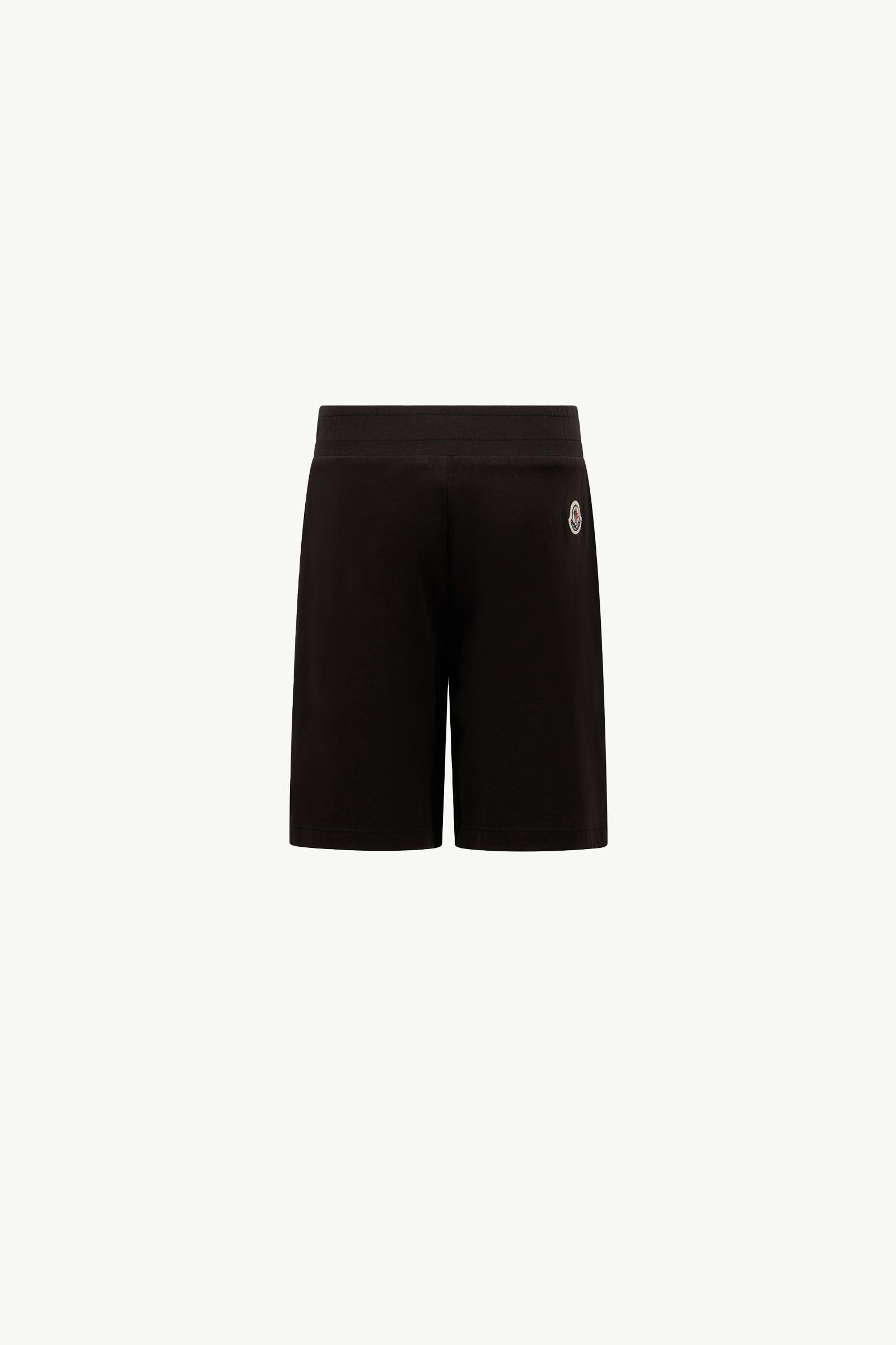 Cotton Jersey Shorts Boy Black Moncler 1