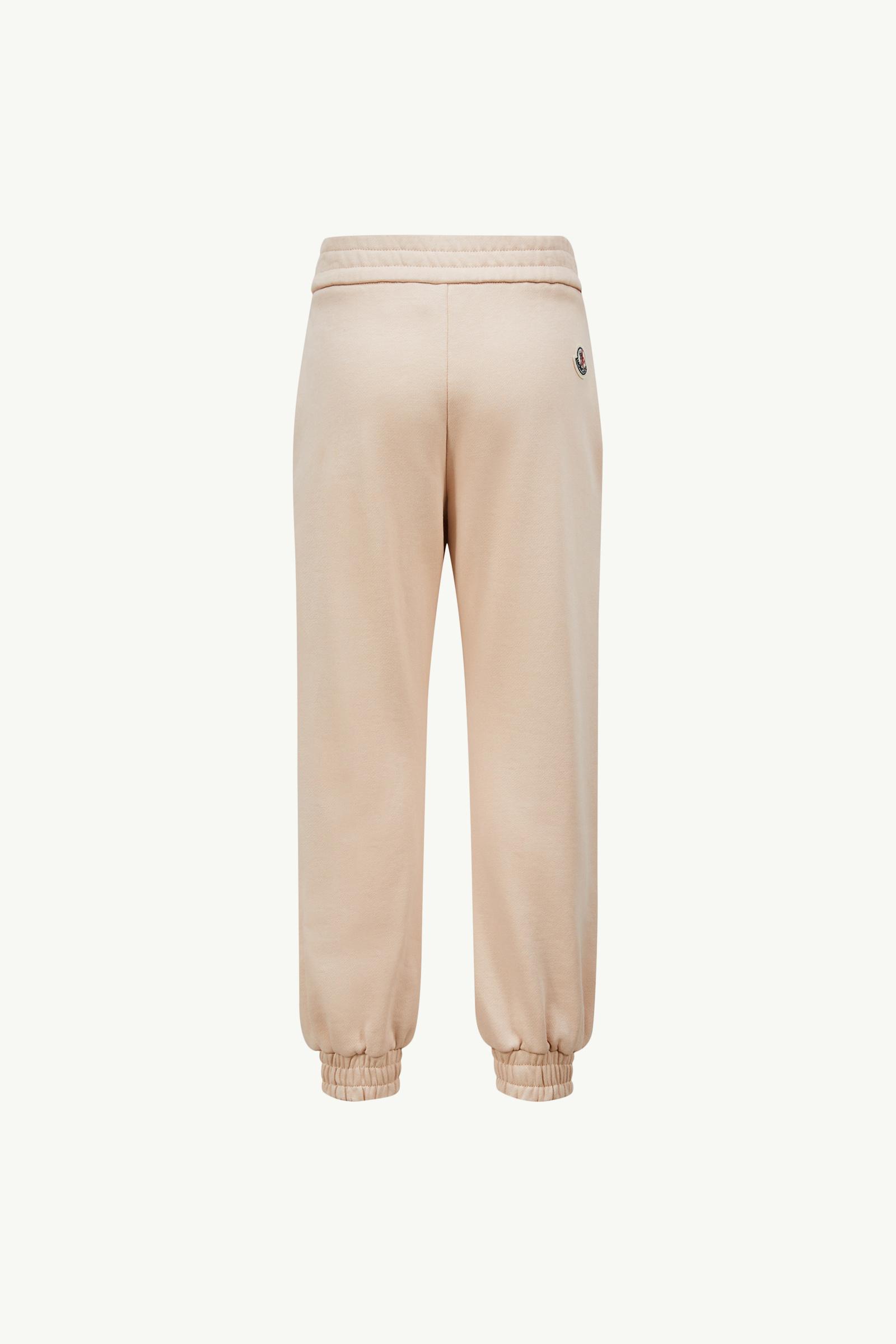 Cotton Track Pants Girl Light Pink Moncler 1