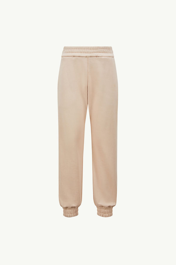 Pantalon de survêtement en coton Fille Rose Clair Moncler 0