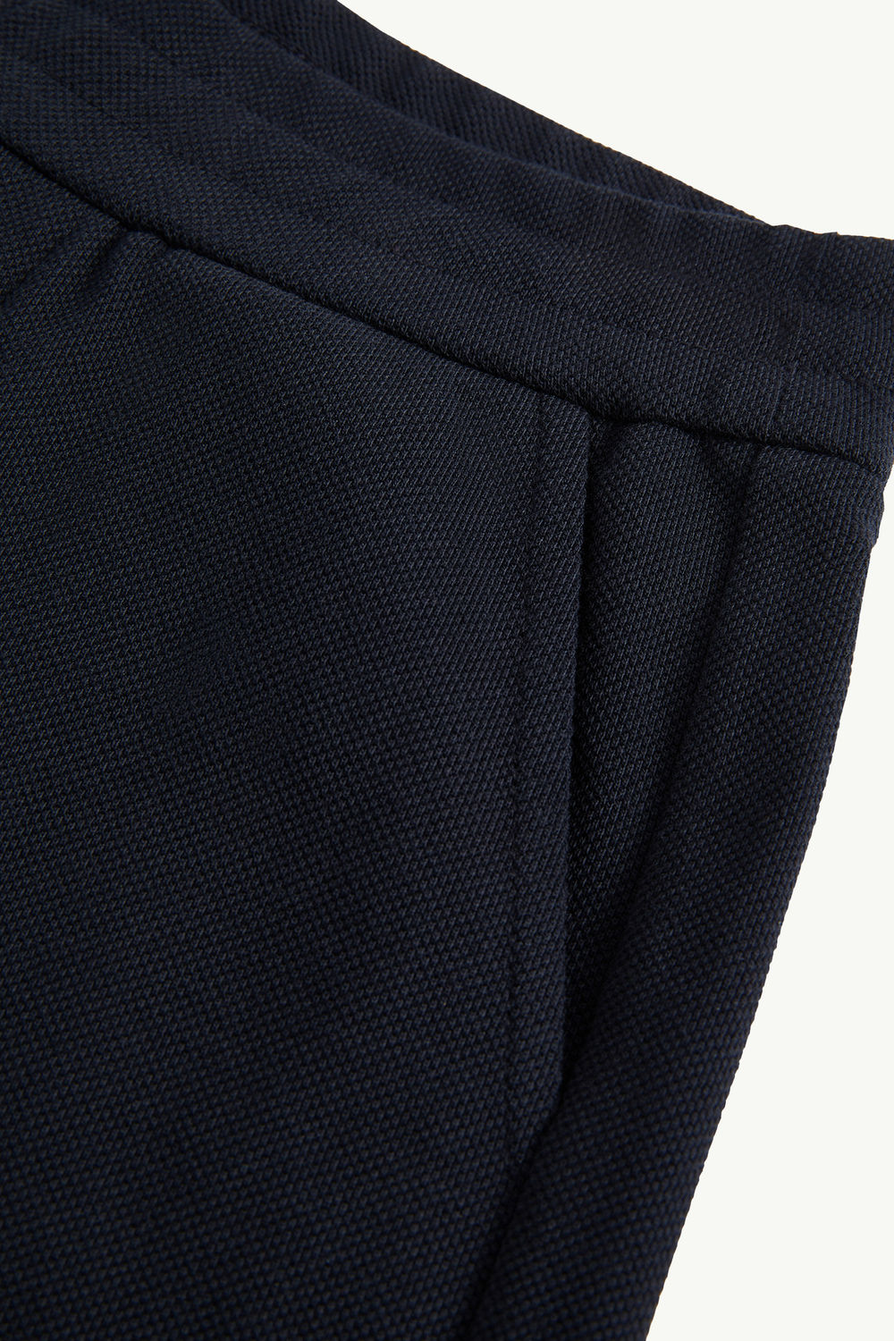 Shorts de piqué de algodón con ribete tricolor Niño Azul marino Moncler 3