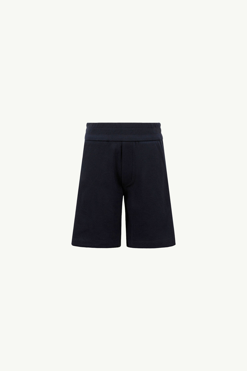 Tricolour-Trimmed Cotton Piquet Shorts Boy Navy Blue Moncler 0