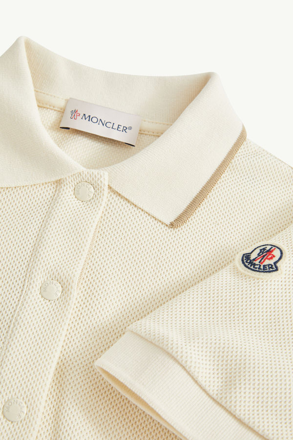 Piquet Polo Dress Girl White Moncler 4