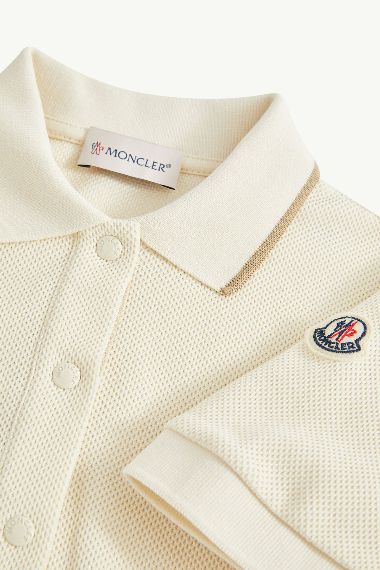 女童珠地Polo领连衣裙 女童 白色 Moncler 4