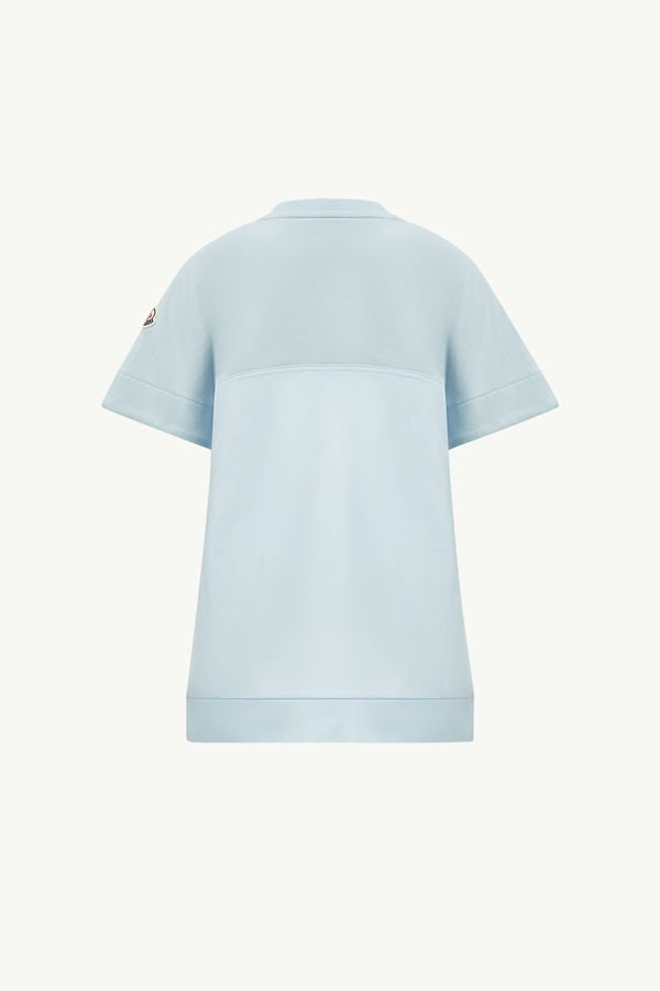 T-Shirt-Kleid aus Baumwolle Mädchen Hellblau Moncler 2