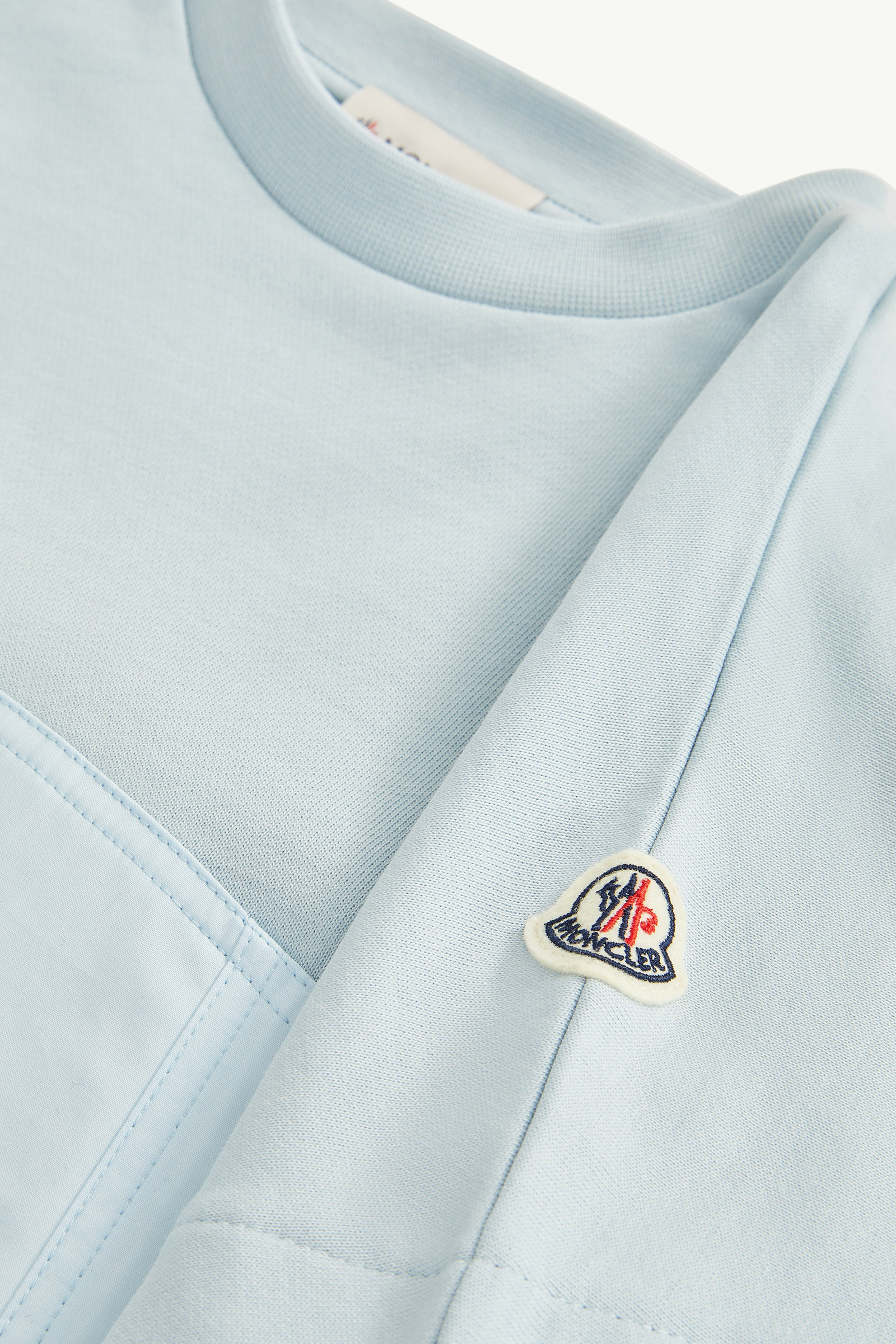 Cotton T-Shirt Dress Girl Light Blue Moncler 3