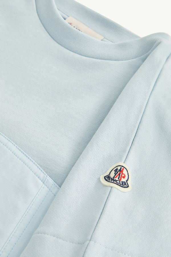 T-Shirt-Kleid aus Baumwolle Mädchen Hellblau Moncler 3