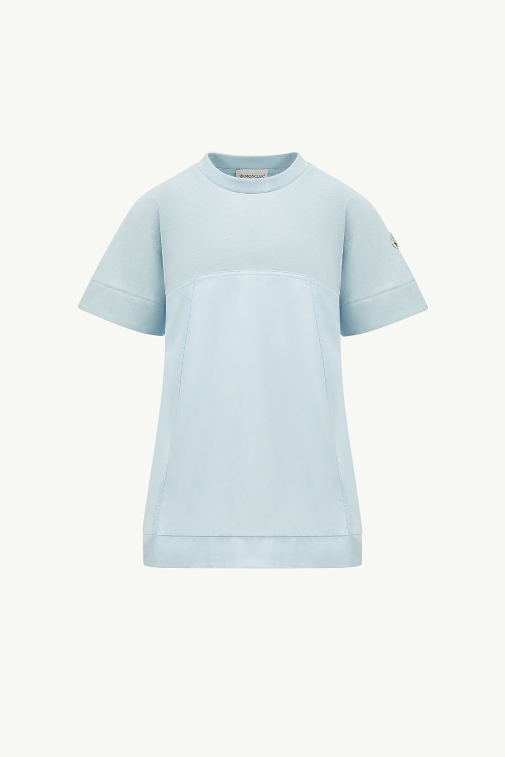 Cotton T-Shirt Dress Girl Light Blue Moncler 0