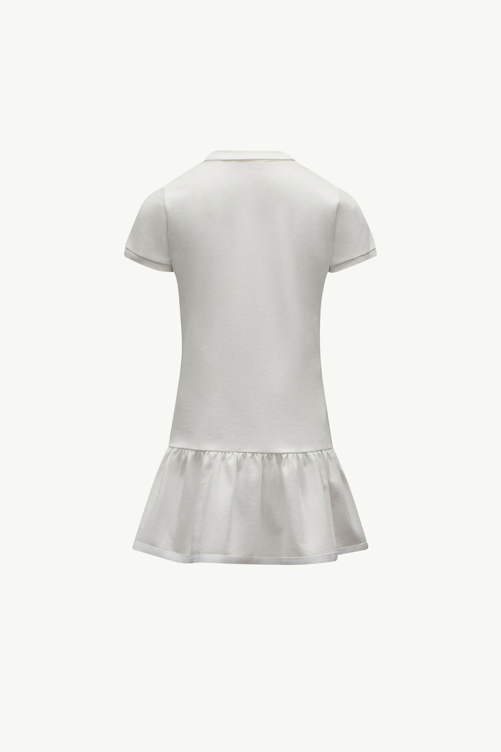 Cotton Piquet Polo Shirt Dress Girl White Moncler 1