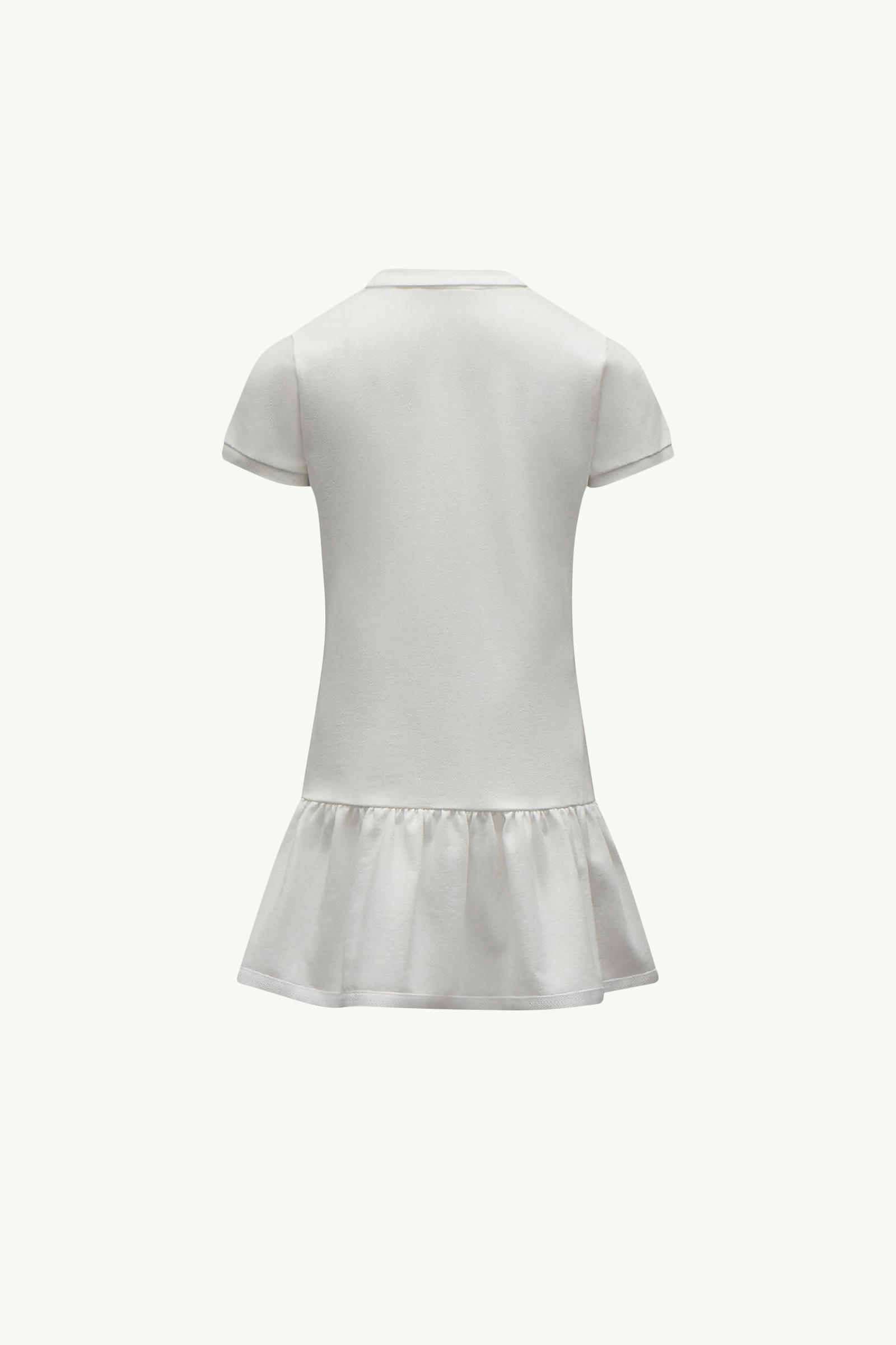 Cotton Piquet Polo Shirt Dress Girl White Moncler 1