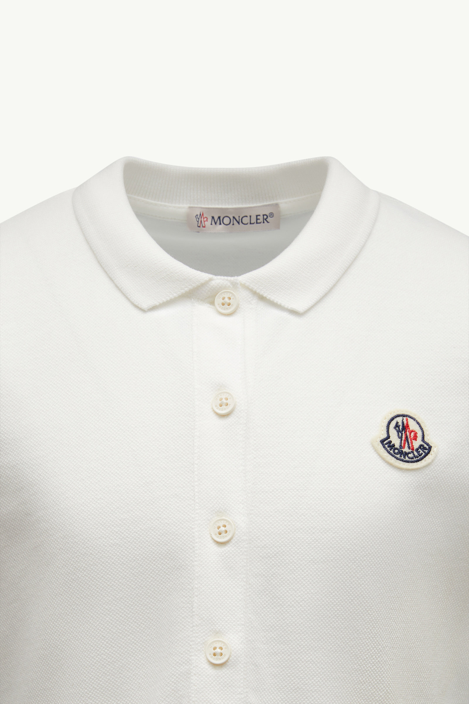 Cotton Piquet Polo Shirt Dress Girl White Moncler 2