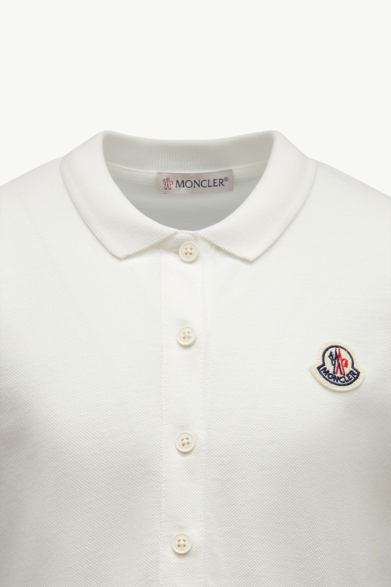 女童棉质珠地Polo衫式连衣裙 女童 白色 Moncler 2