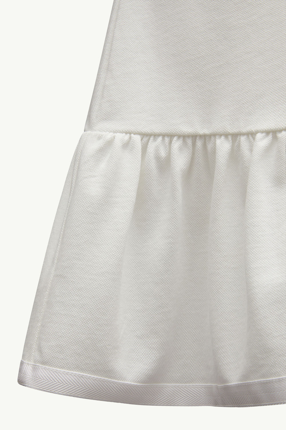 Cotton Piquet Polo Shirt Dress Girl White Moncler 3