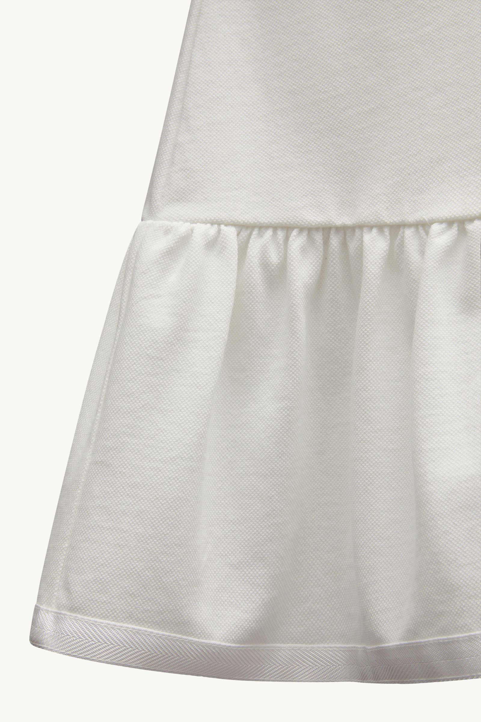 Cotton Piquet Polo Shirt Dress Girl White Moncler 3