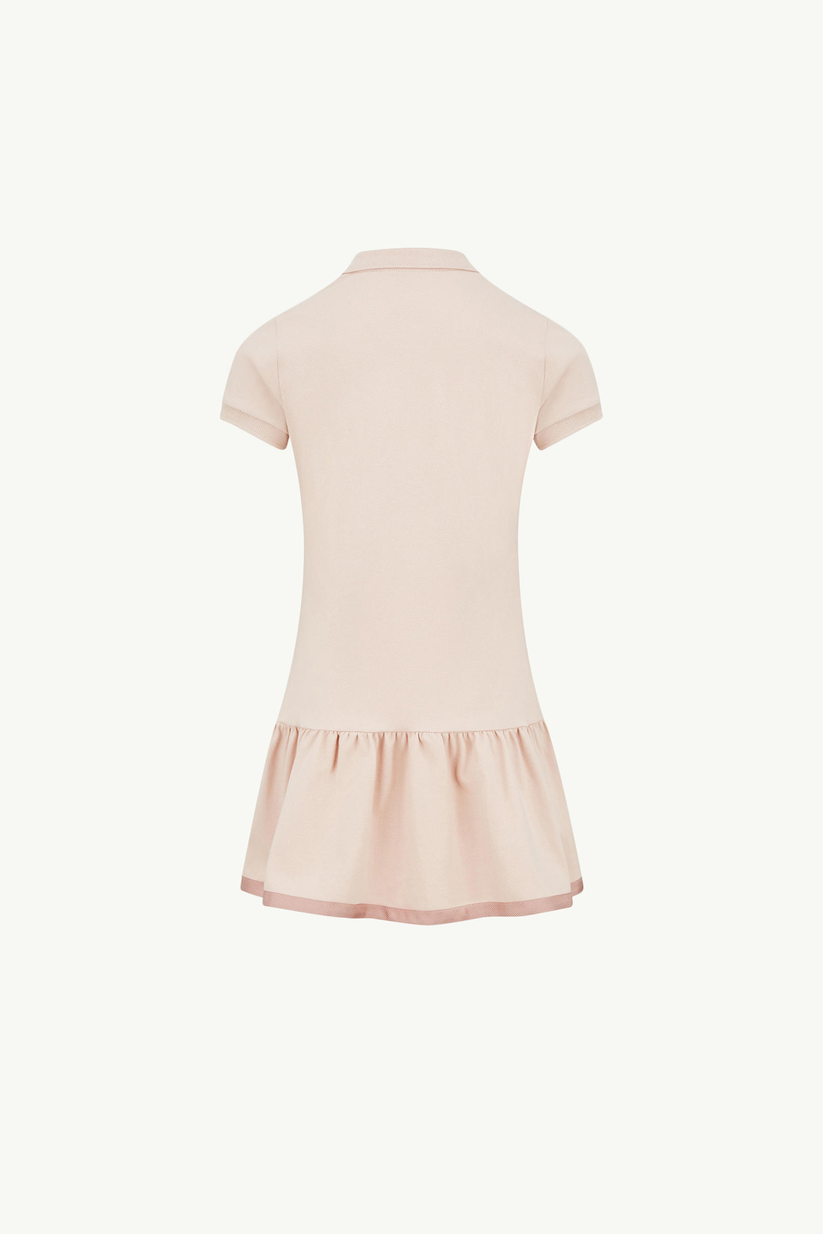 Cotton Piquet Polo Shirt Dress Girl Pink Moncler 1