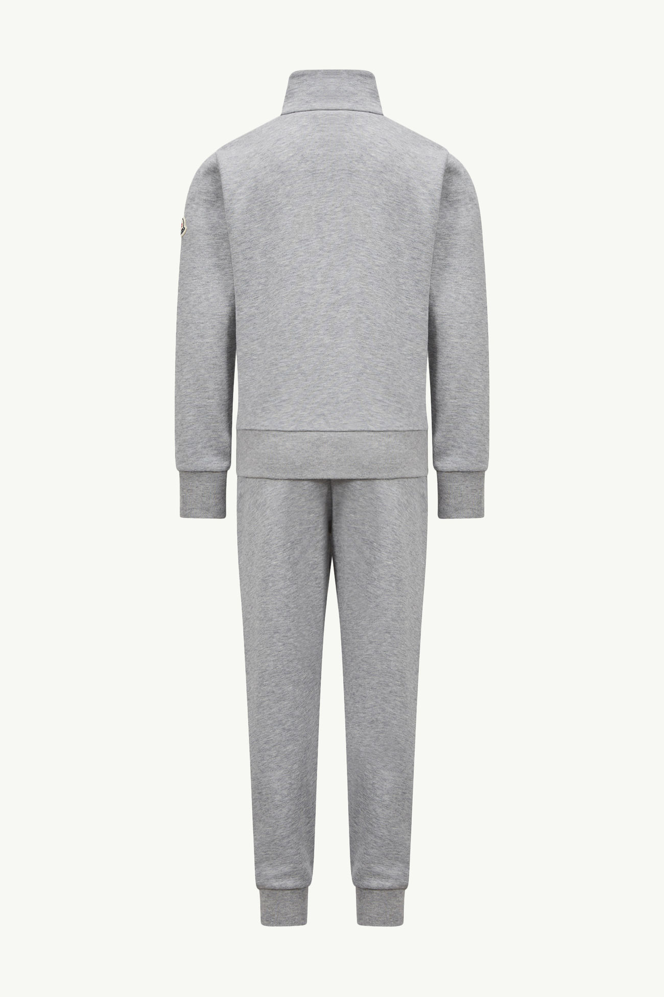 Set di tuta con patch logato in cotone Bambino Grigio Moncler 2