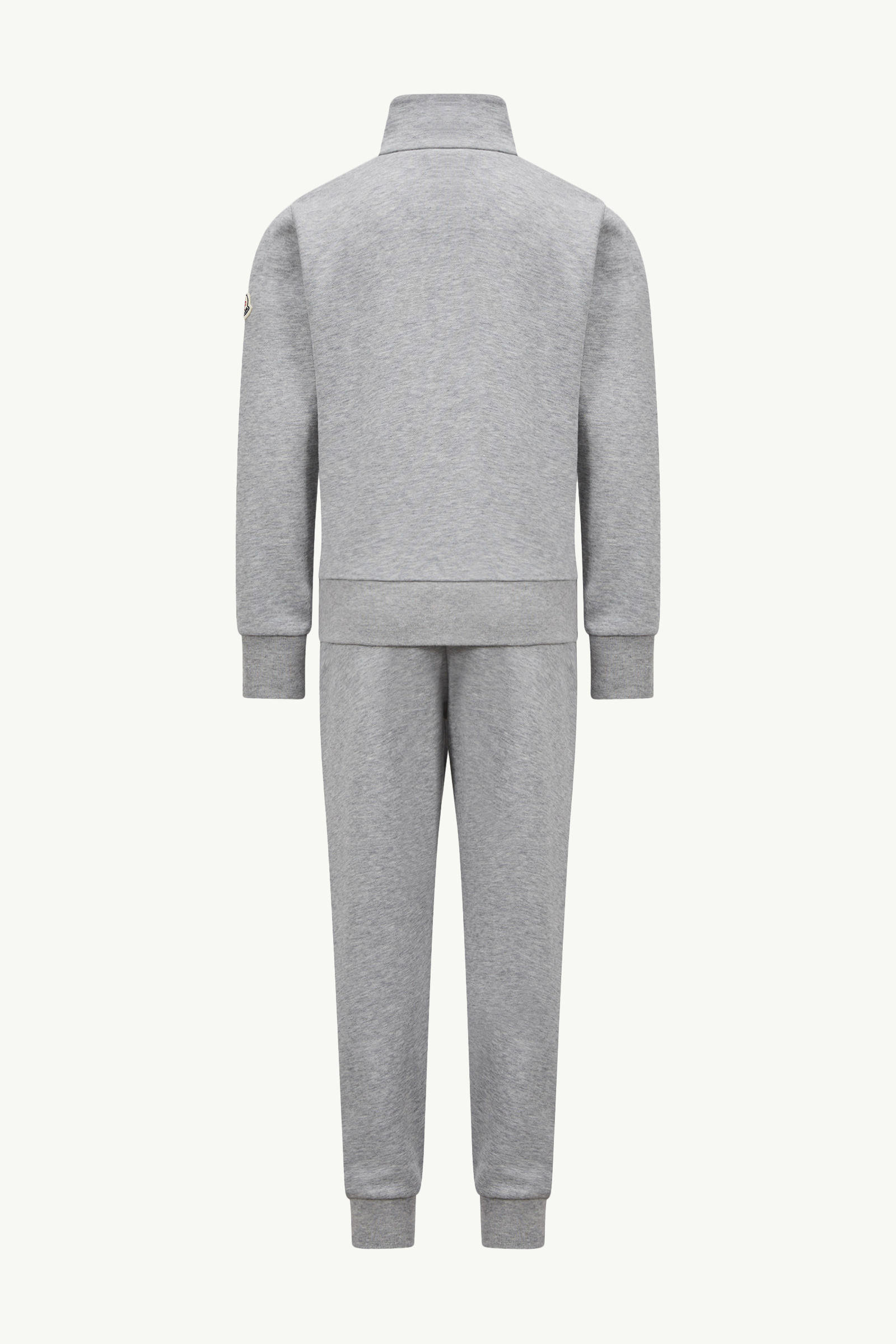 Set di tuta con patch logato in cotone Bambino Grigio Moncler 2