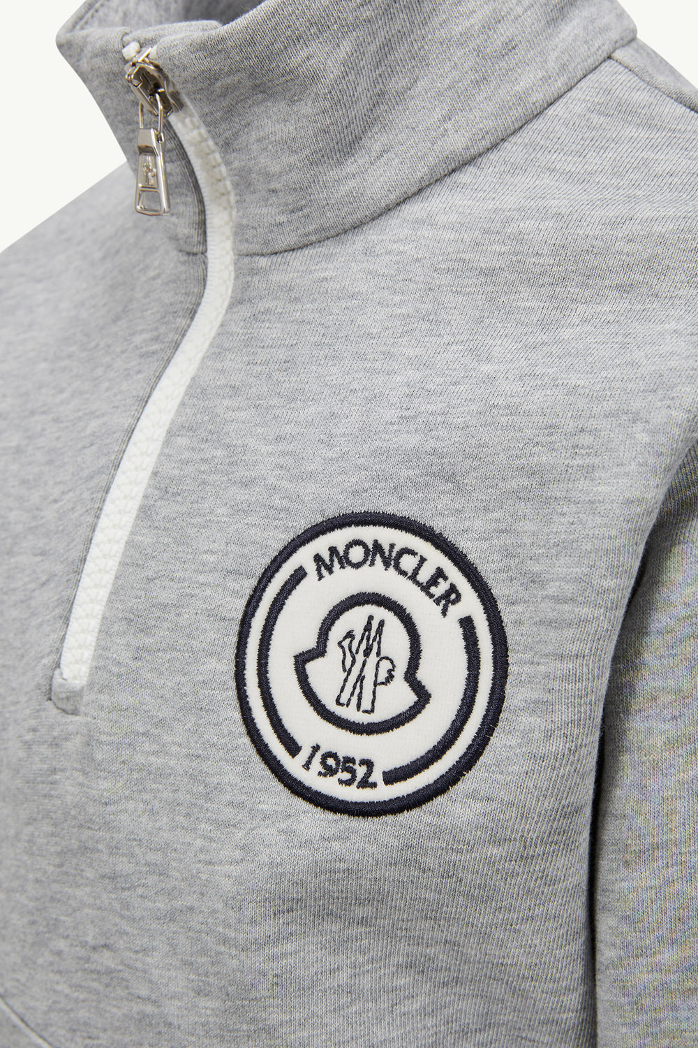 Logo Patch Cotton Tracksuit Set Boy Gray Moncler 3