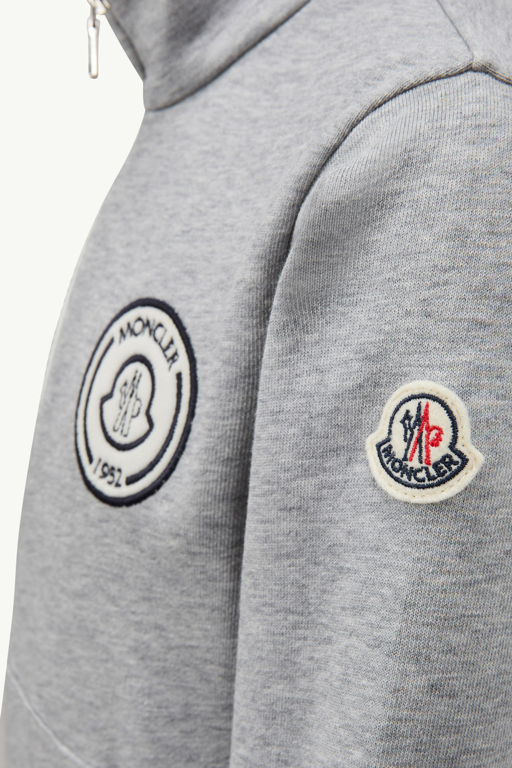 Logo Patch Cotton Tracksuit Set Boy Gray Moncler 4
