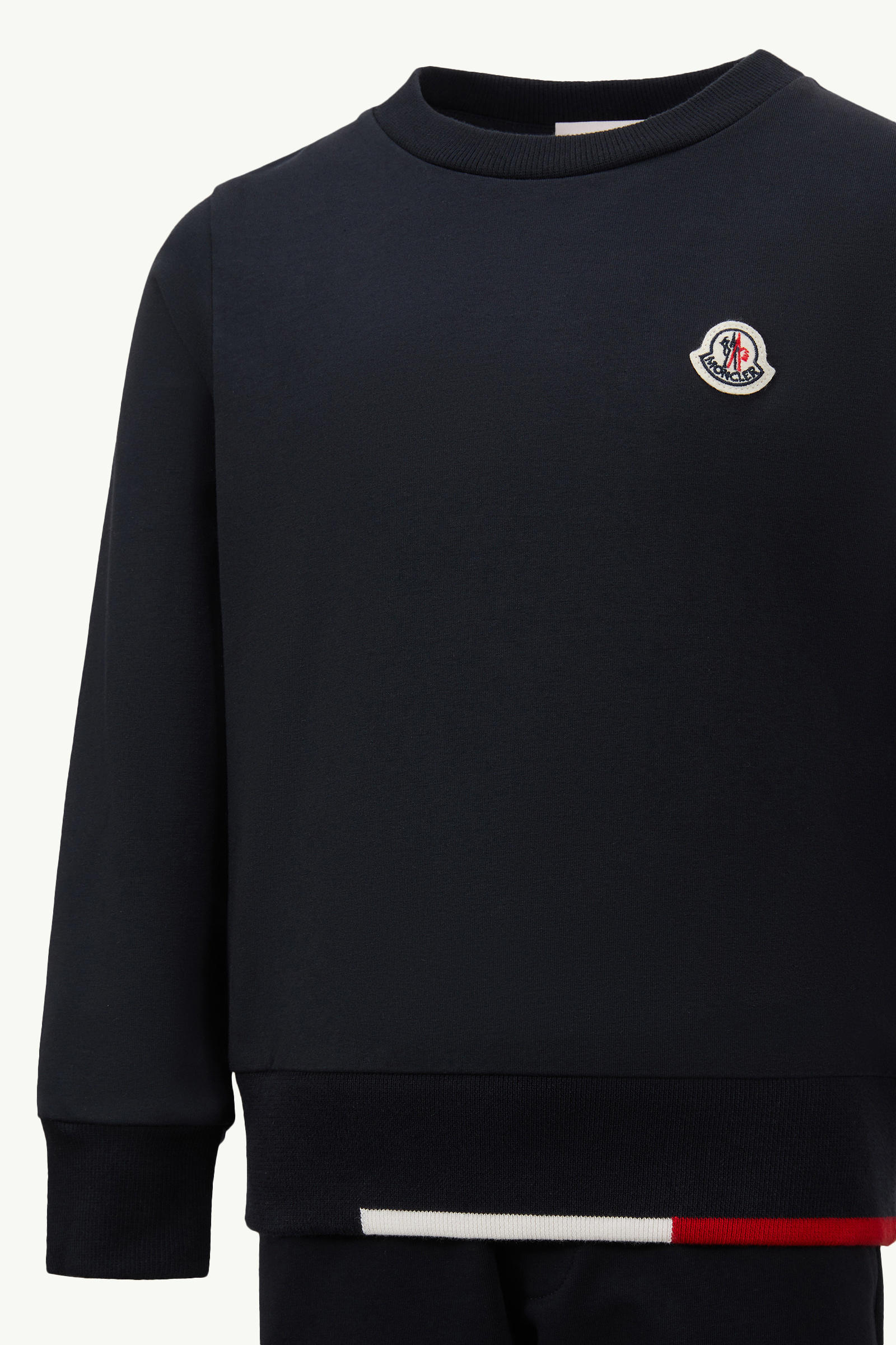Tricolor-Trimmed Cotton Tracksuit Set Boy Night Blue Moncler 2