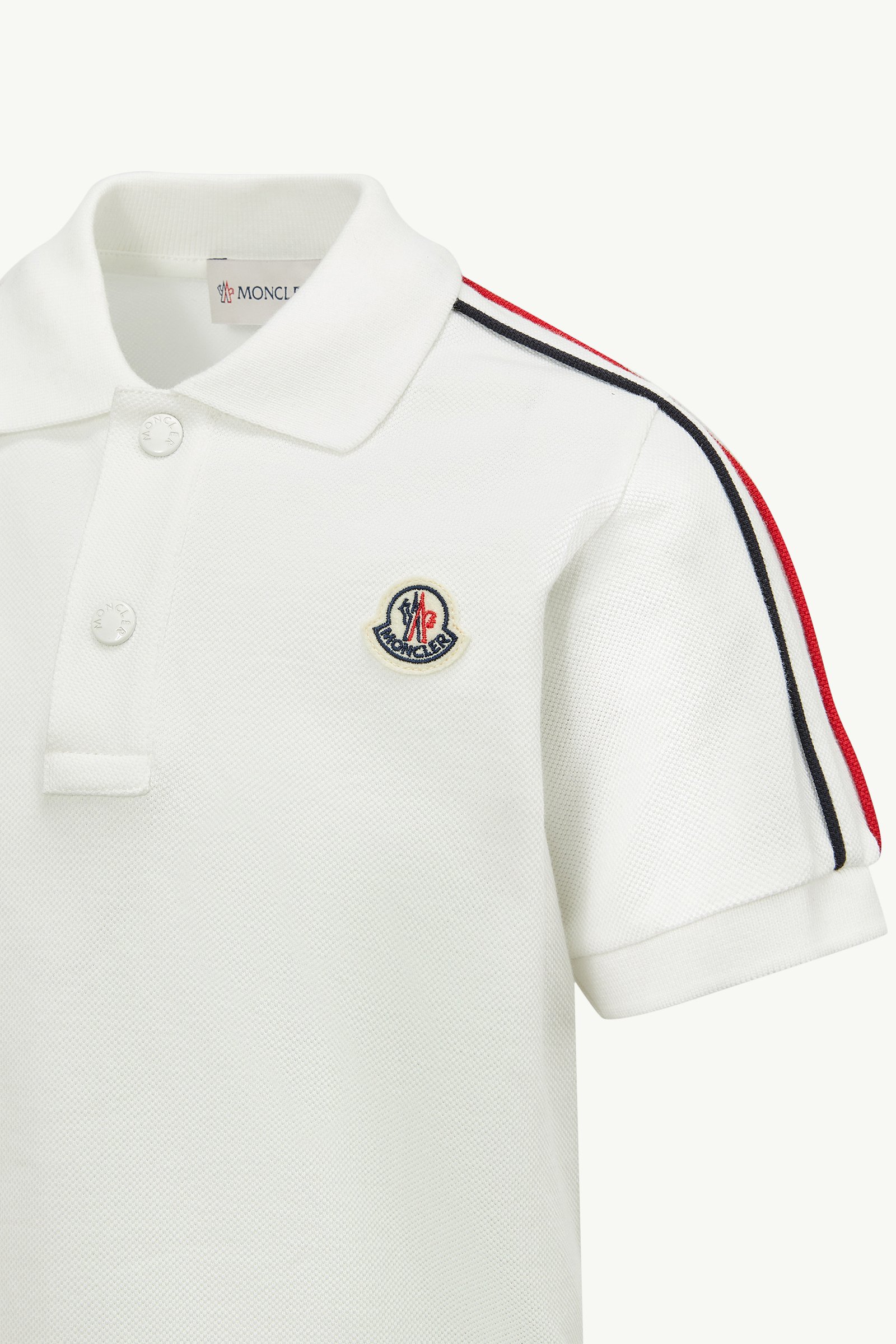 希少★ MONCLER デカワッペン　ホワイト XXXL ポロシャツ　4S508 希少☆ MONCLER デカワッペン ホワイト XXXL ポロシャツ 4S508