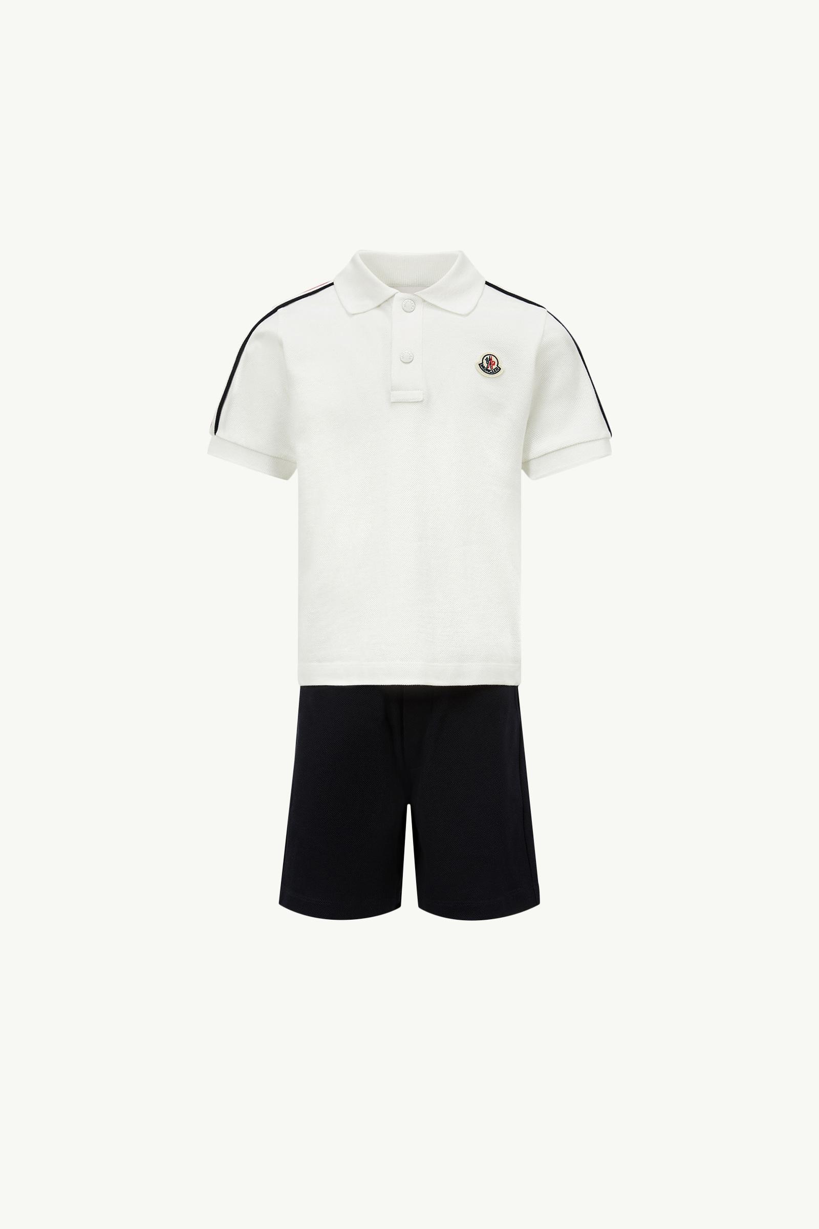 Tricolour-Trimmed Cotton Piquet Set_findInBoutique_image