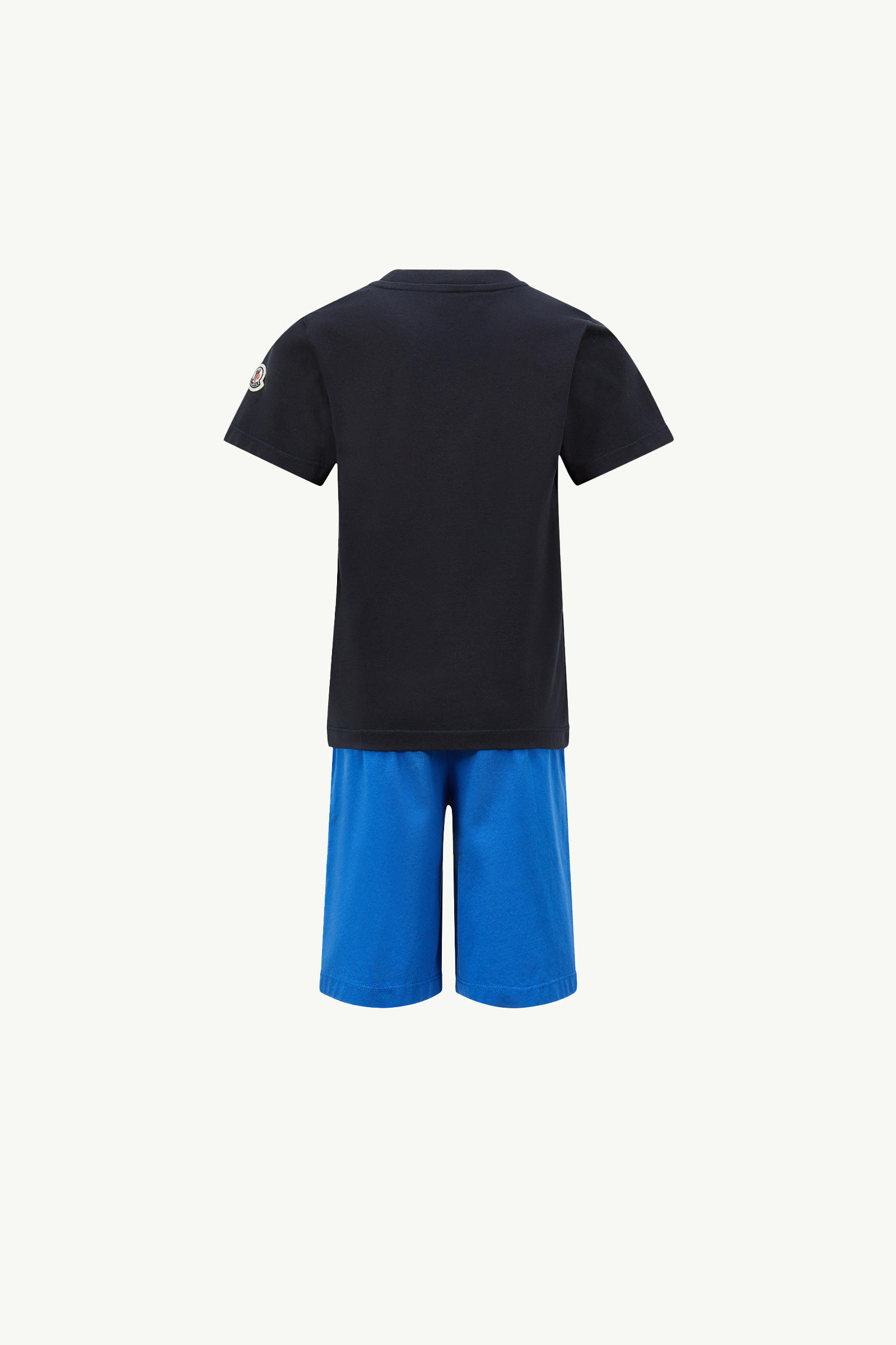 Shark Motif Cotton Jersey Set Boy Navy Blue Moncler 2