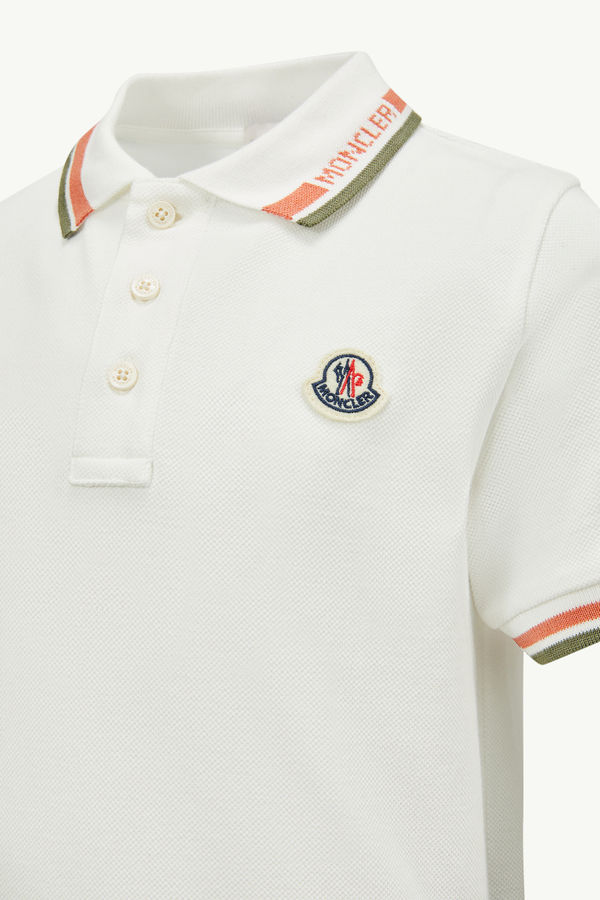 Ensemble en piqué de coton Garçon Blanc & Vert Moncler 3