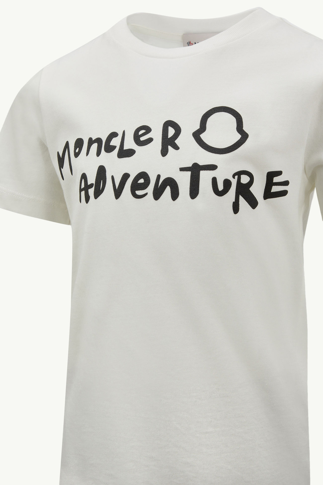 Handwritten Printed Logo Cotton Jersey Set Boy Black & White Moncler 2