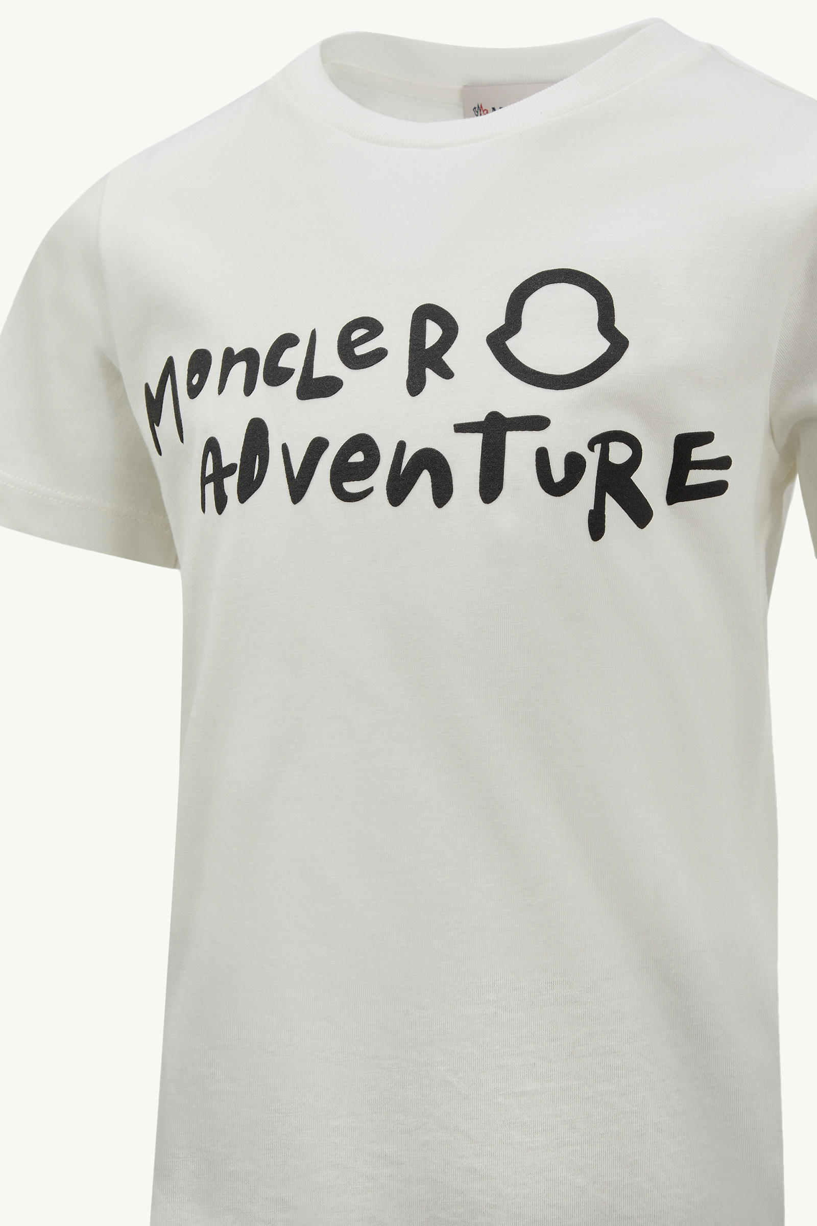 Handwritten Printed Logo Cotton Jersey Set Boy Black & White Moncler 2