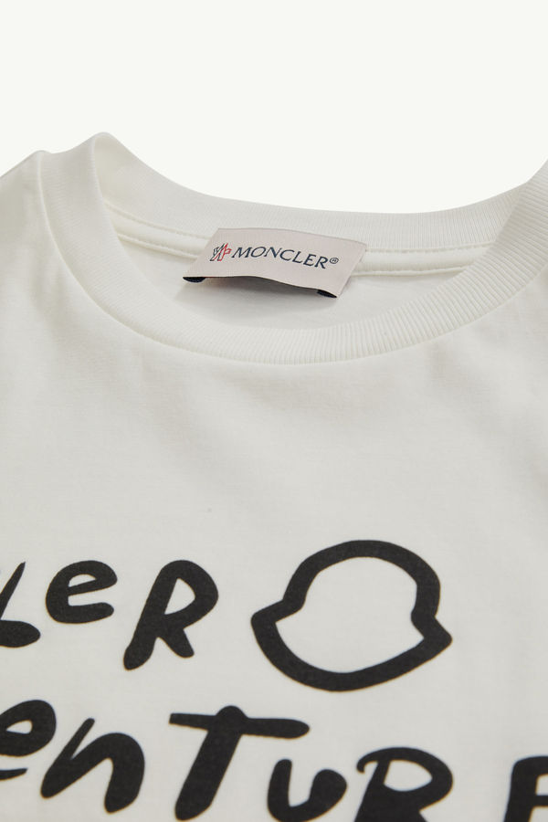 Ensemble en jersey de coton avec logo imprimé Garçon Noir & Blanc Moncler 3