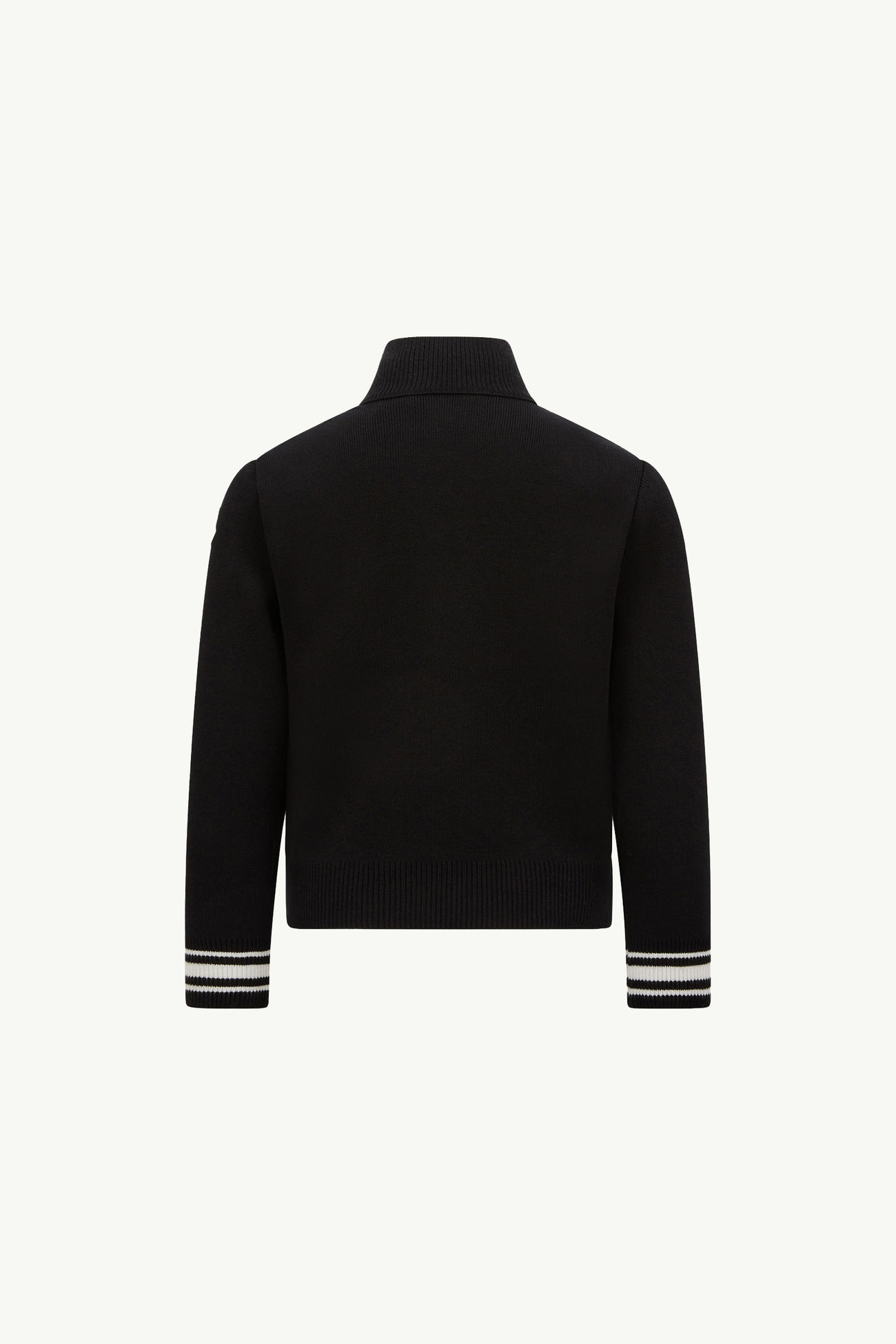 Wattierte Strickjacke aus Baumwolle Jungen Schwarz Moncler 2