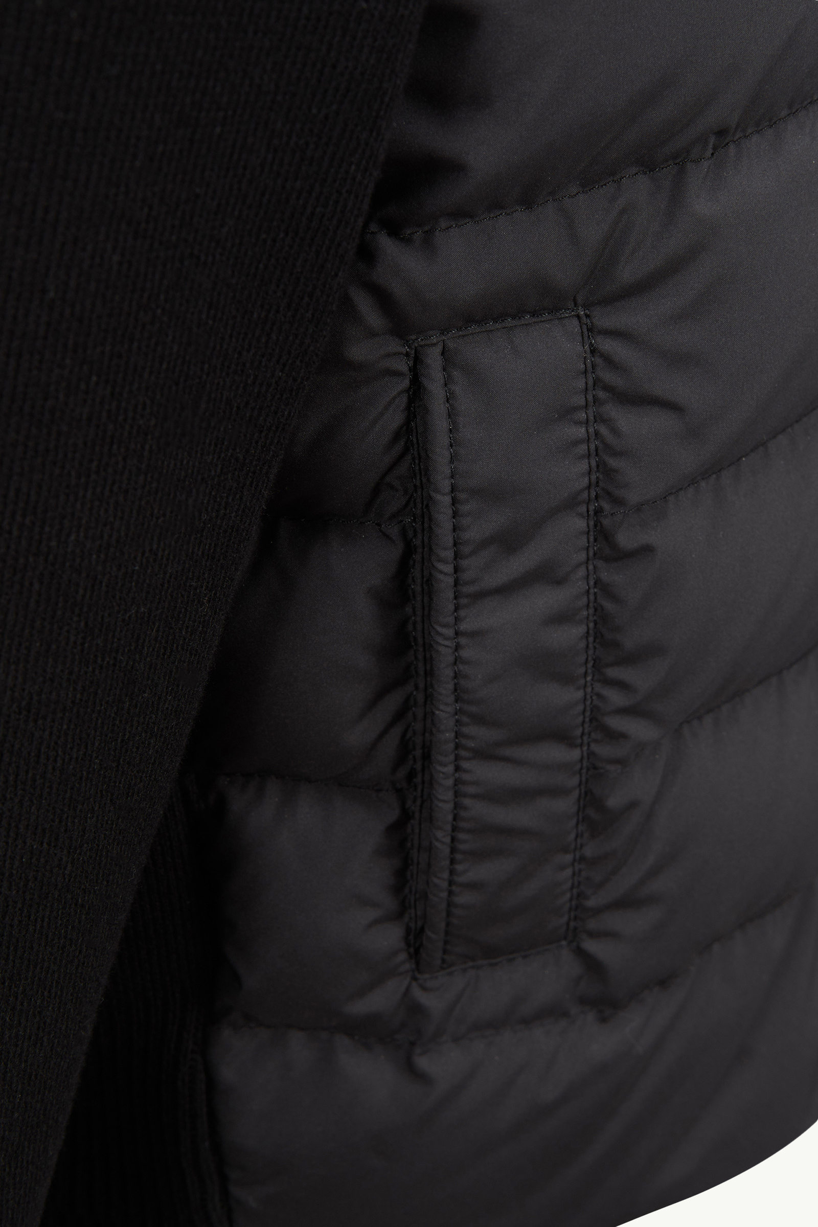 Padded Cotton Zip-Up Cardigan Boy Black Moncler 4