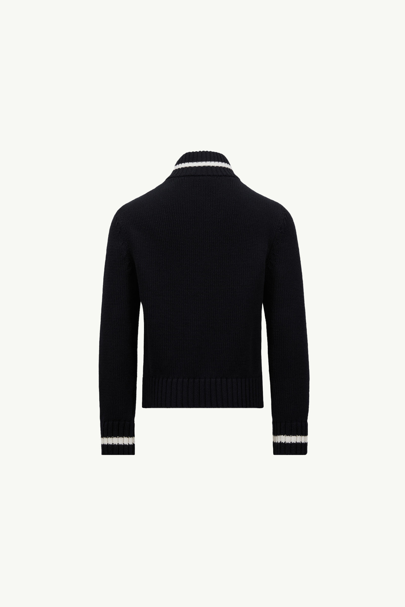 Padded Cotton Zip-Up Cardigan Boy Navy Blue Moncler 2