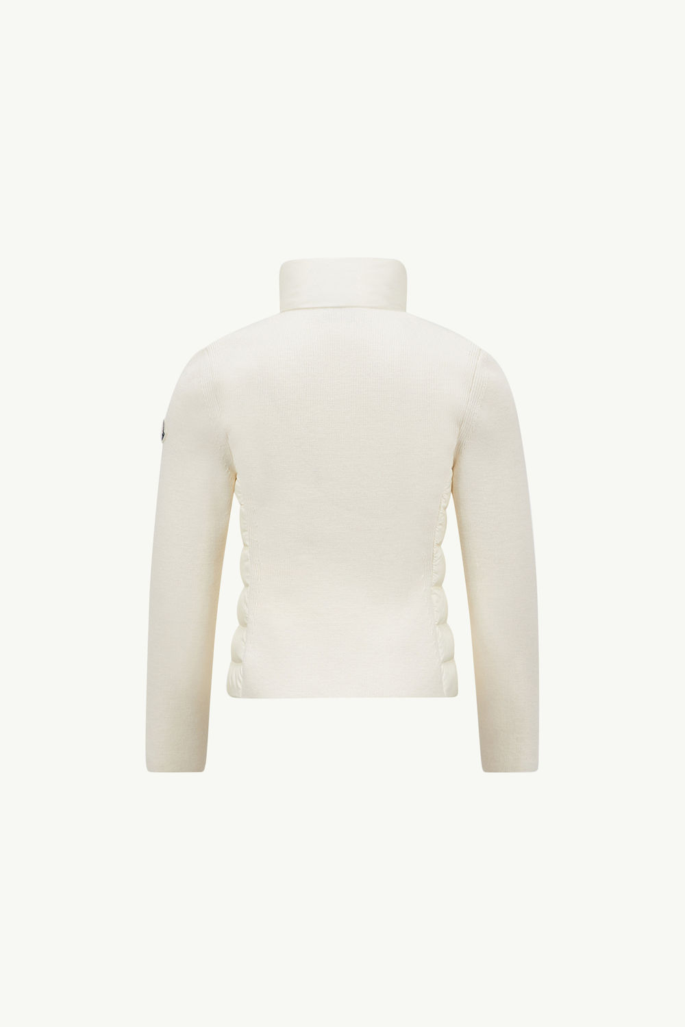 Padded Wool Zip-Up Cardigan Girl White Moncler 2