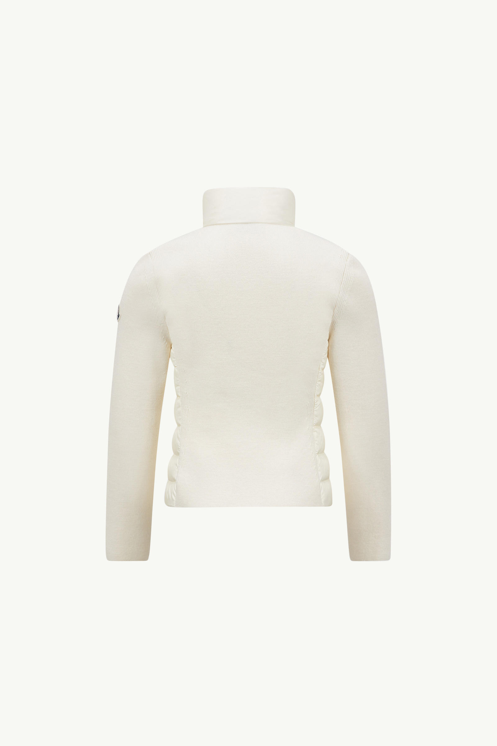 Padded Wool Zip-Up Cardigan Girl White Moncler 2