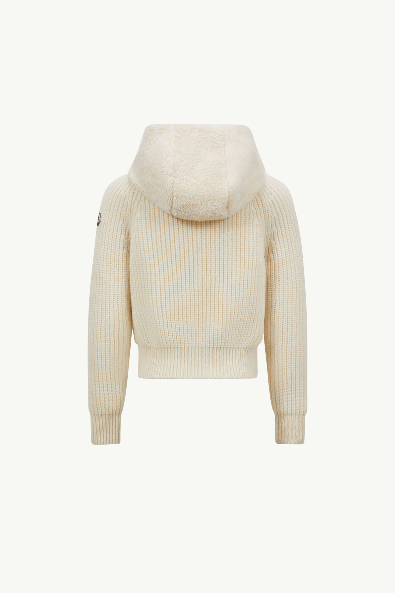 女童羊毛和泰迪绒拉链连帽卫衣 女童 象牙白 Moncler 2