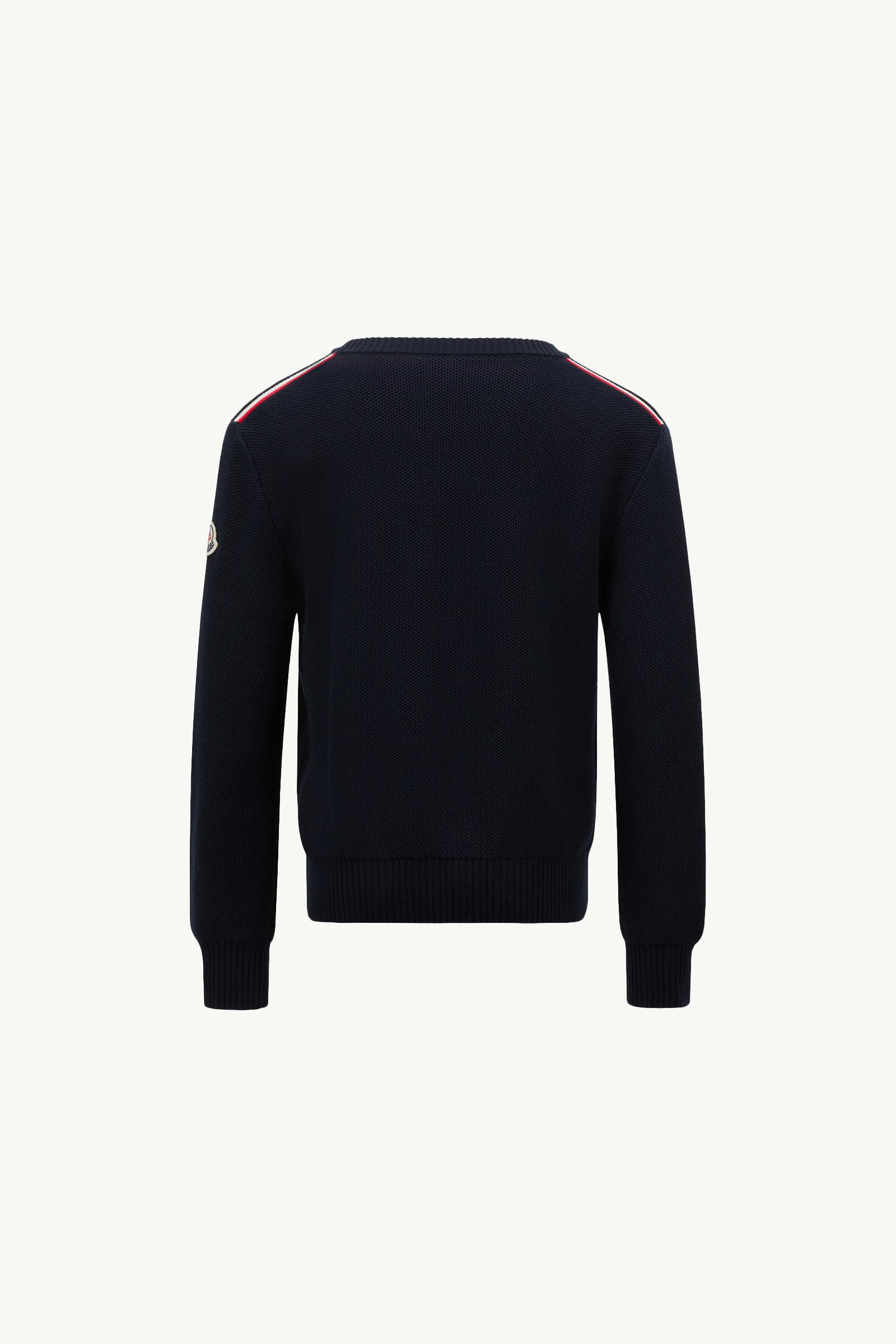 Cotton Jumper Boy Dark Blue Moncler 1