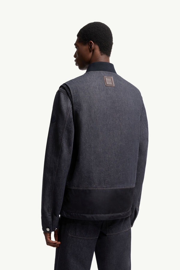 Ranche Denim Daunenweste Herren Jeansblau Moncler 4