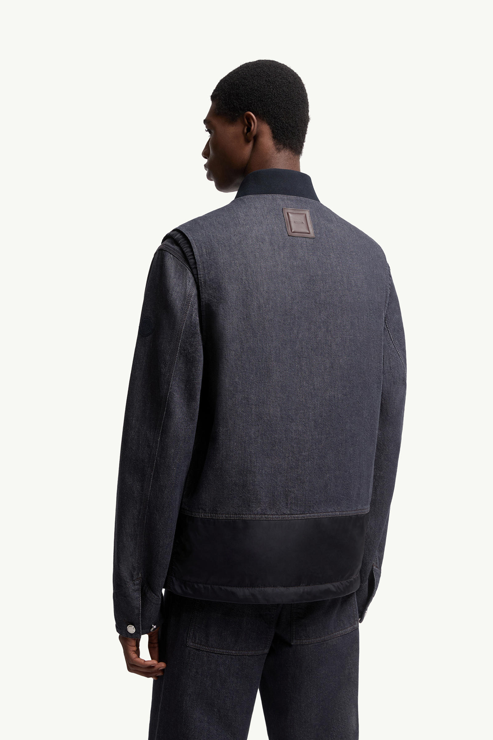 Ranche Denim Daunenweste Herren Jeansblau Moncler 4