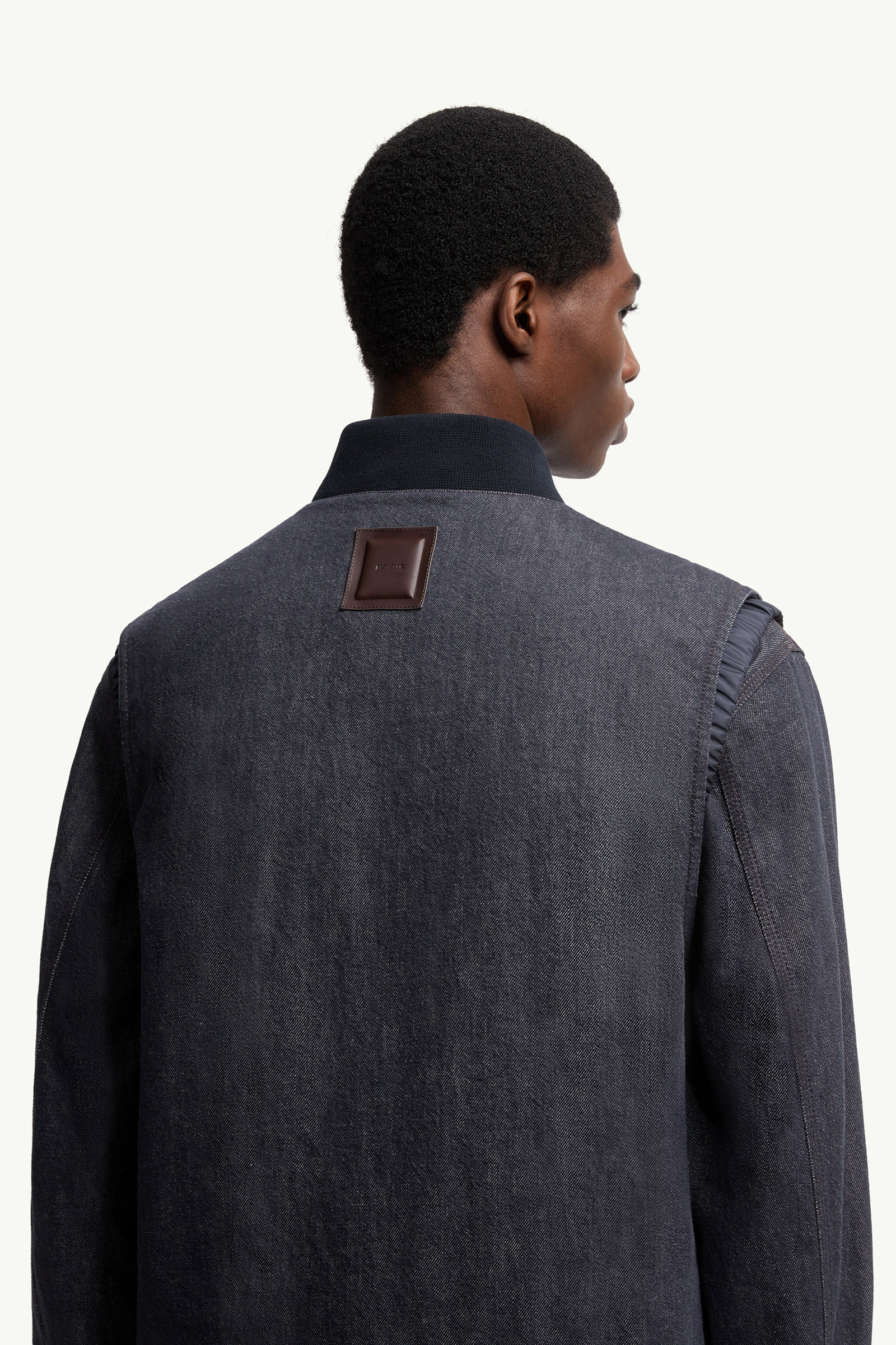 Ranche Denim Down Gilet Men Denim Blue Moncler 5