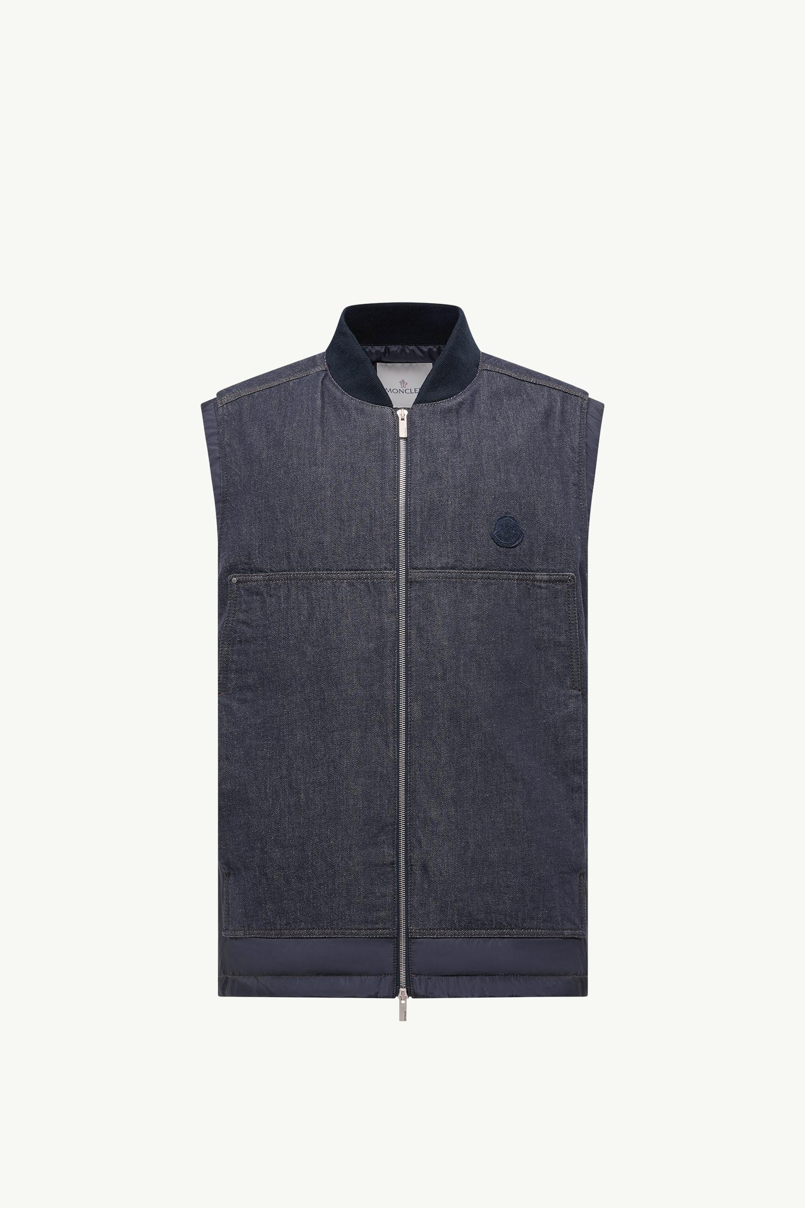 デニムブルー Rancheダウンベスト : ジレ 向けの メンズ | モンクレール